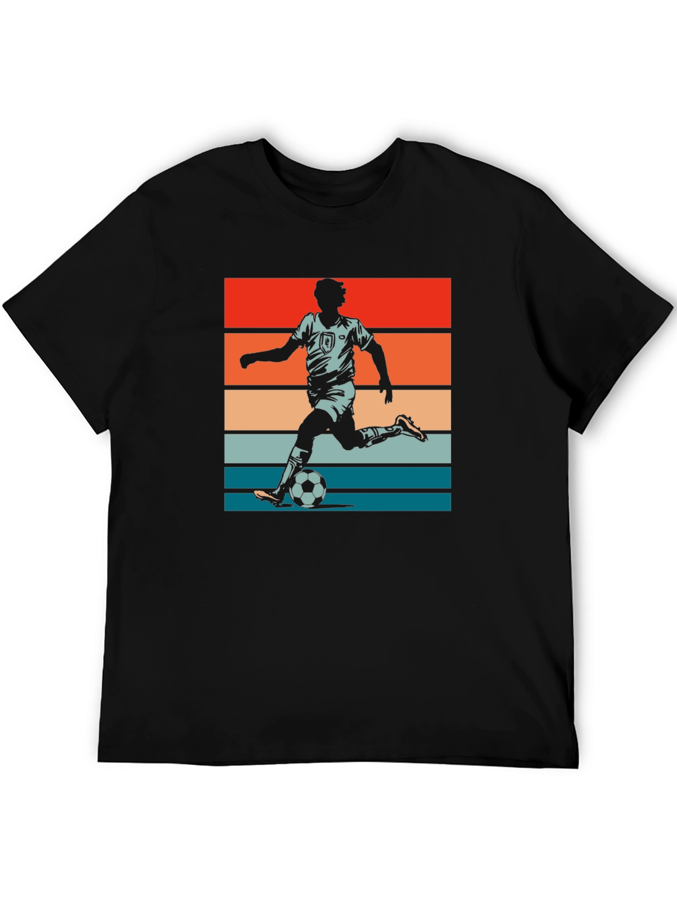 Retro Soccer Player Graphic T-Shirt