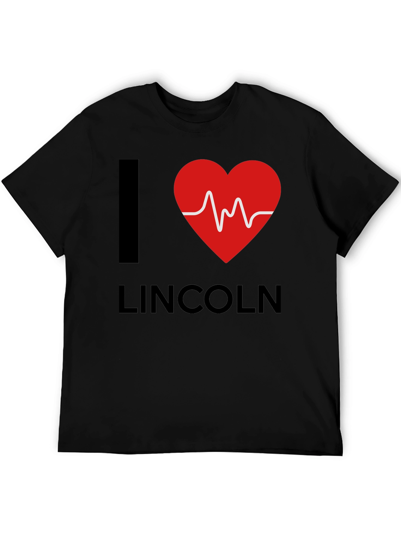 I Heart Lincoln Graphic Tee - Stylish Black T-Shirt