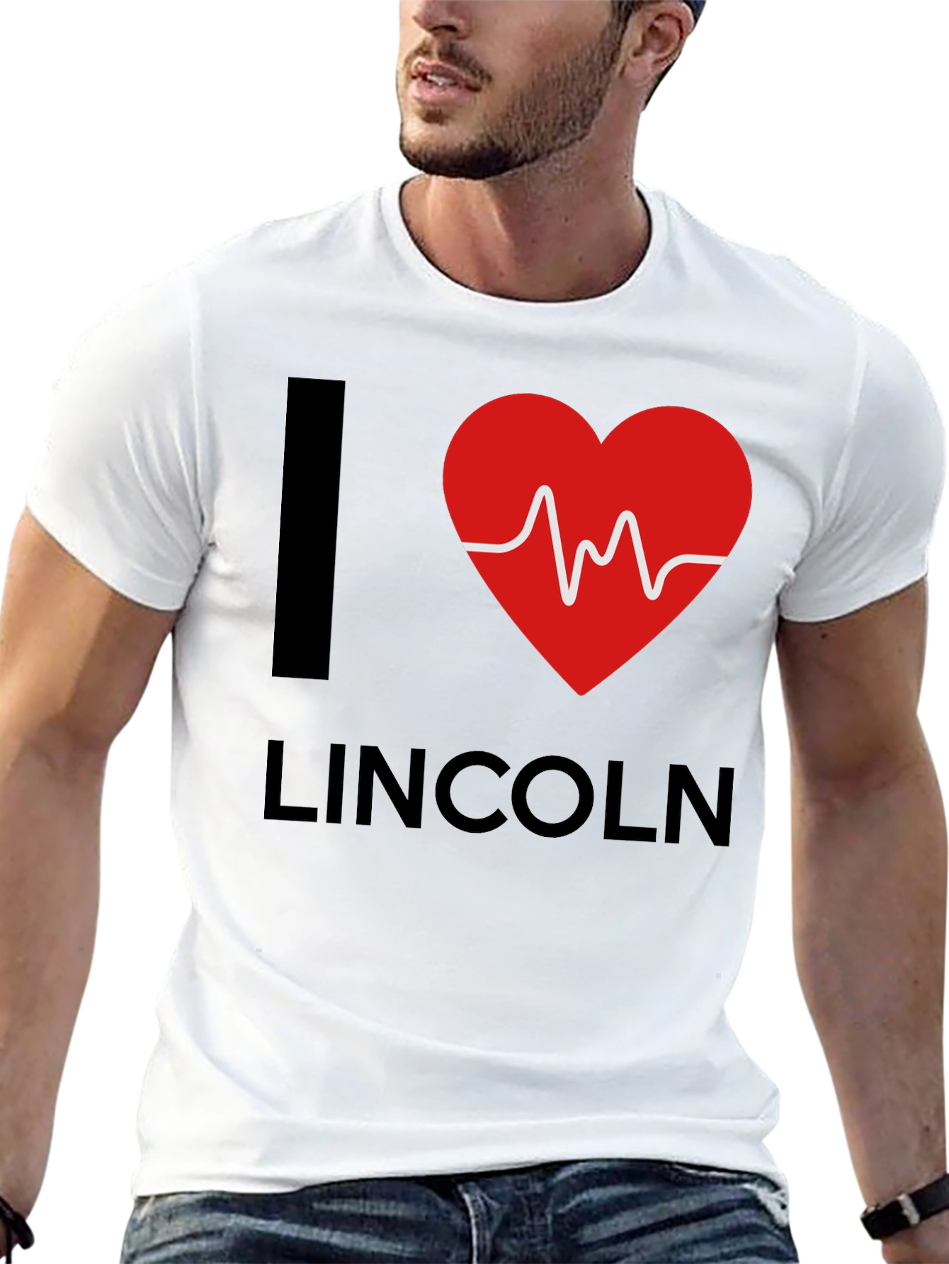 I Heart Lincoln Graphic Tee - Stylish Black T-Shirt