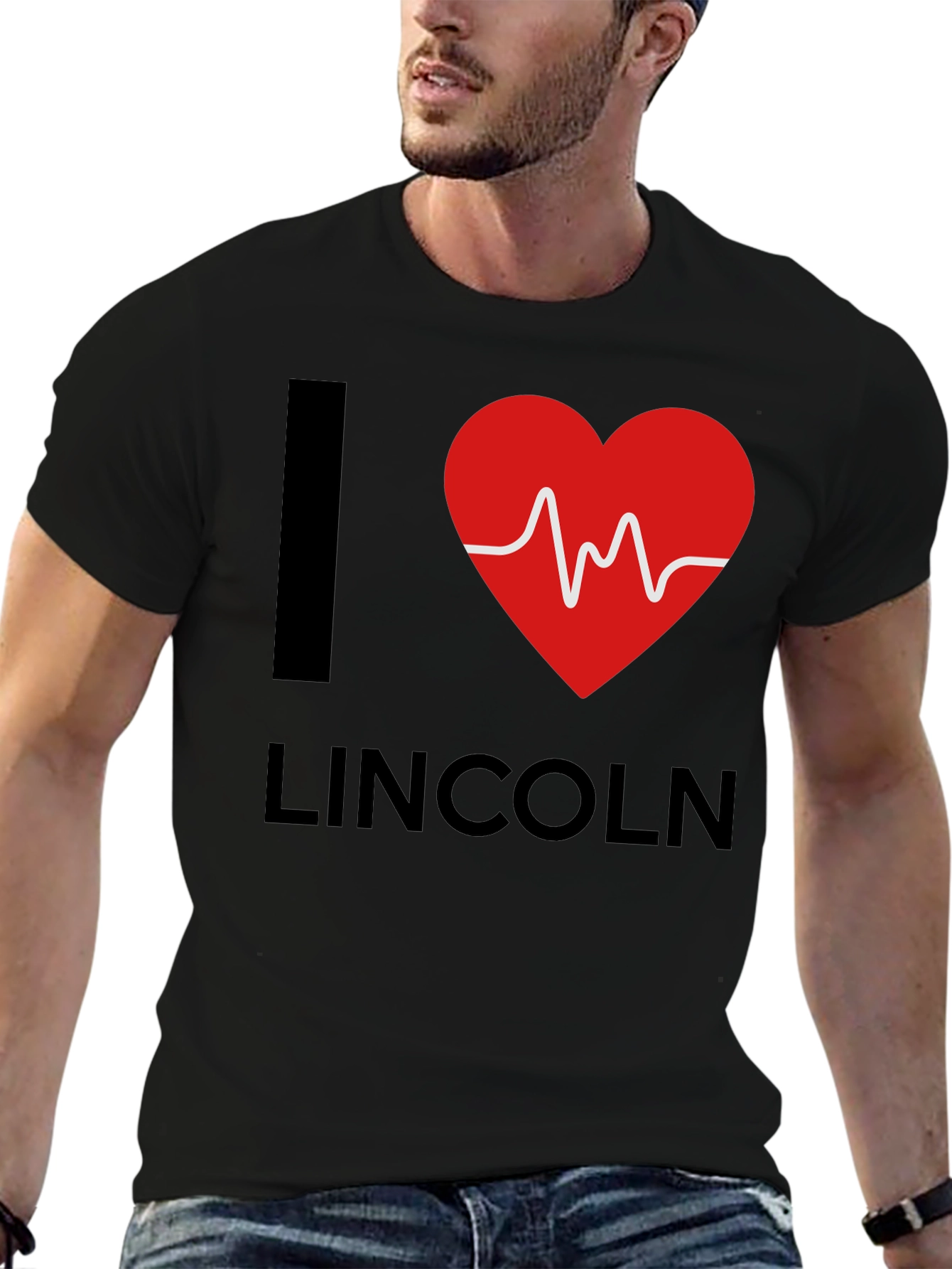 I Heart Lincoln Graphic Tee - Stylish Black T-Shirt