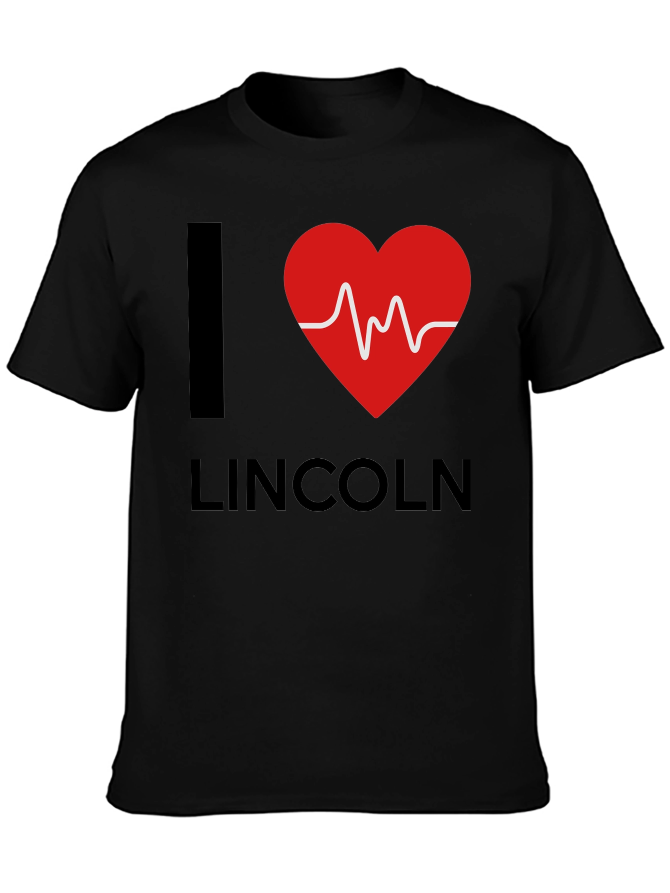 I Heart Lincoln Graphic Tee - Stylish Black T-Shirt