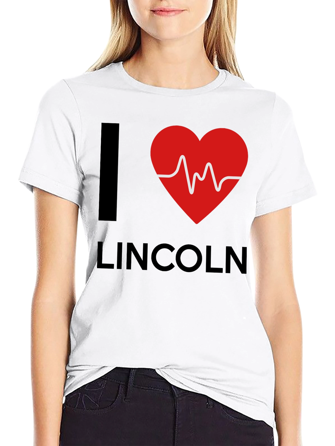 I Heart Lincoln Graphic Tee - Stylish Black T-Shirt