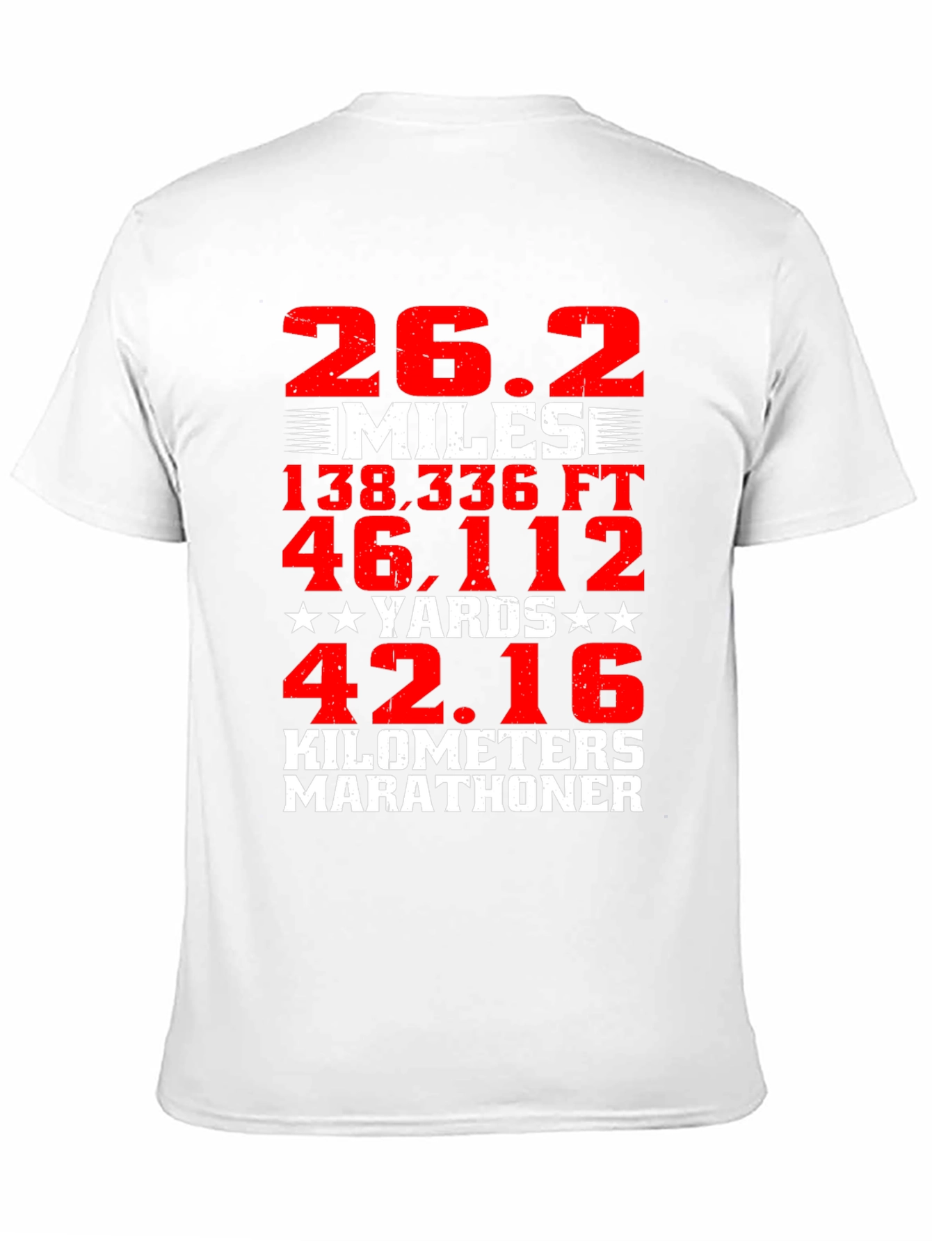 Marathon Runner Black T-Shirt 26.2 Miles Graphic Tee
