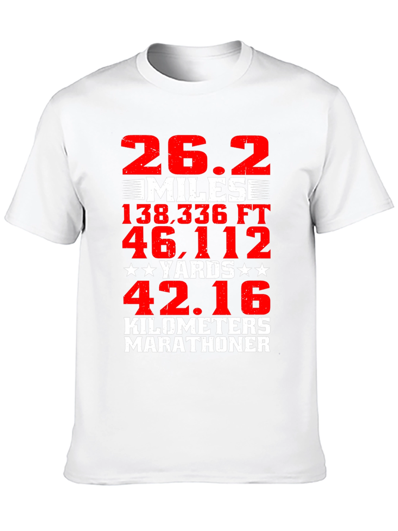 Marathon Runner Black T-Shirt 26.2 Miles Graphic Tee