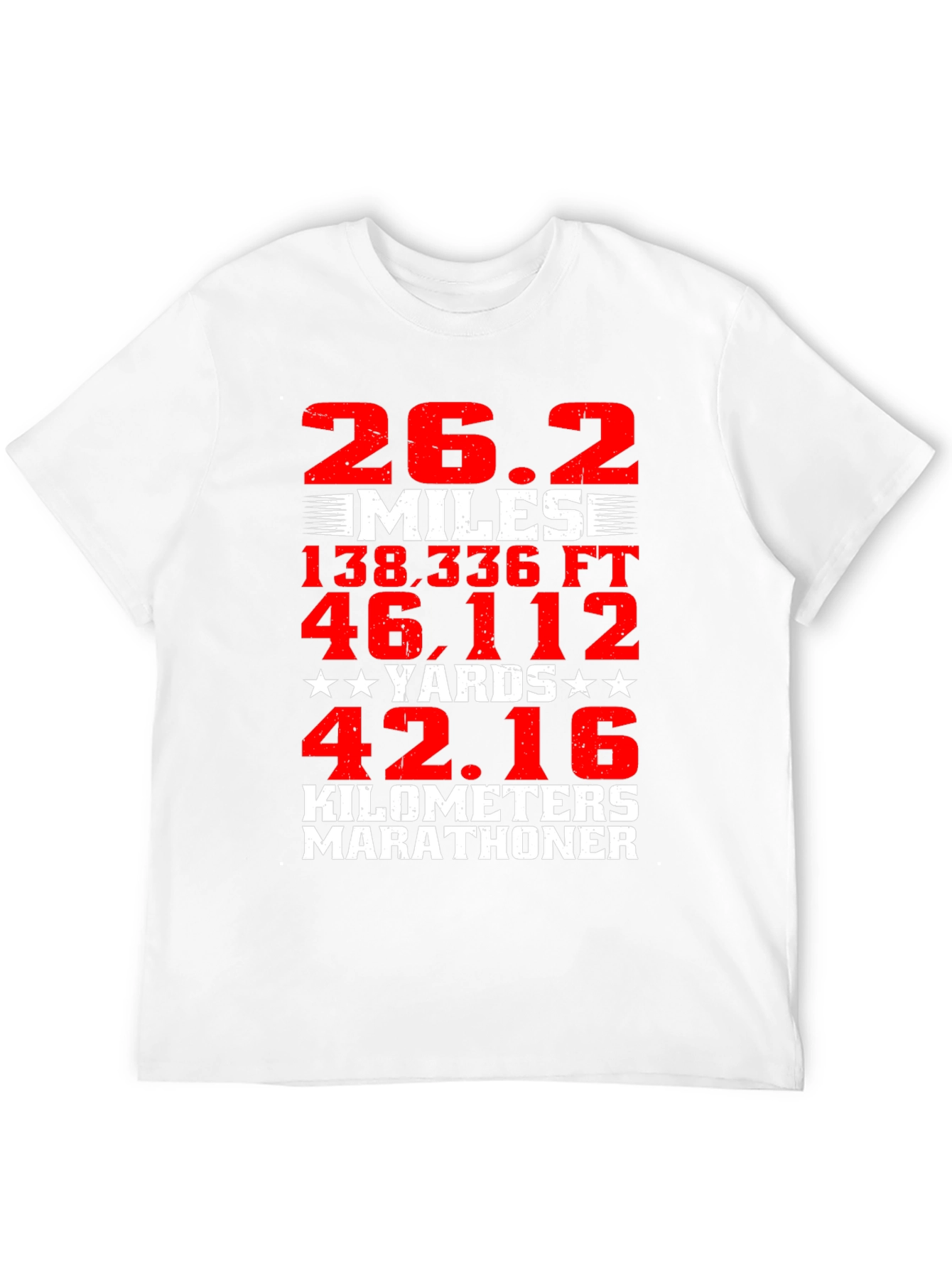 Marathon Runner Black T-Shirt 26.2 Miles Graphic Tee
