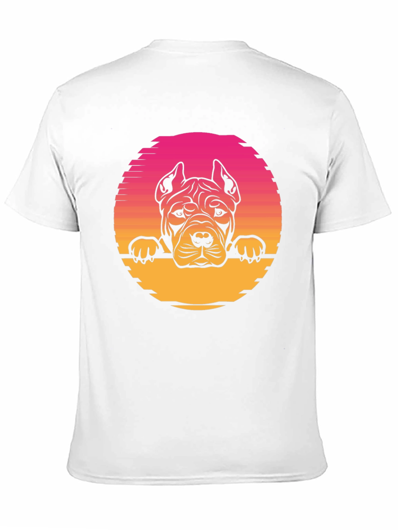 Pitbull Sunset Graphic Tee - Retro Dog Lover T-Shirt