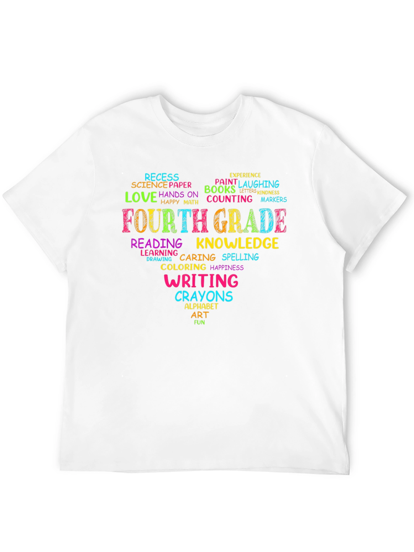 Fourth Grade Teacher Appreciation Heart T-Shirt