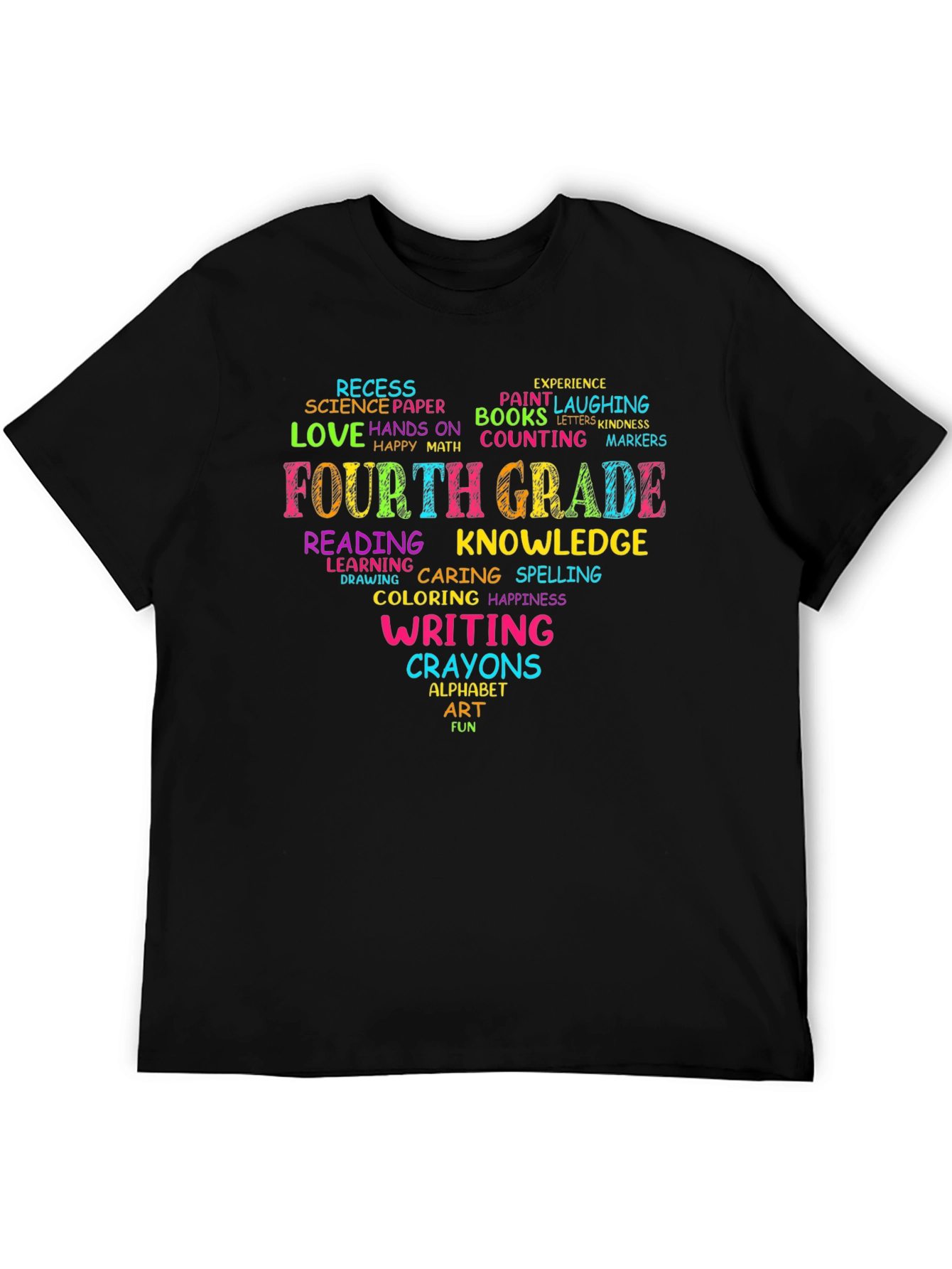 Fourth Grade Teacher Appreciation Heart T-Shirt