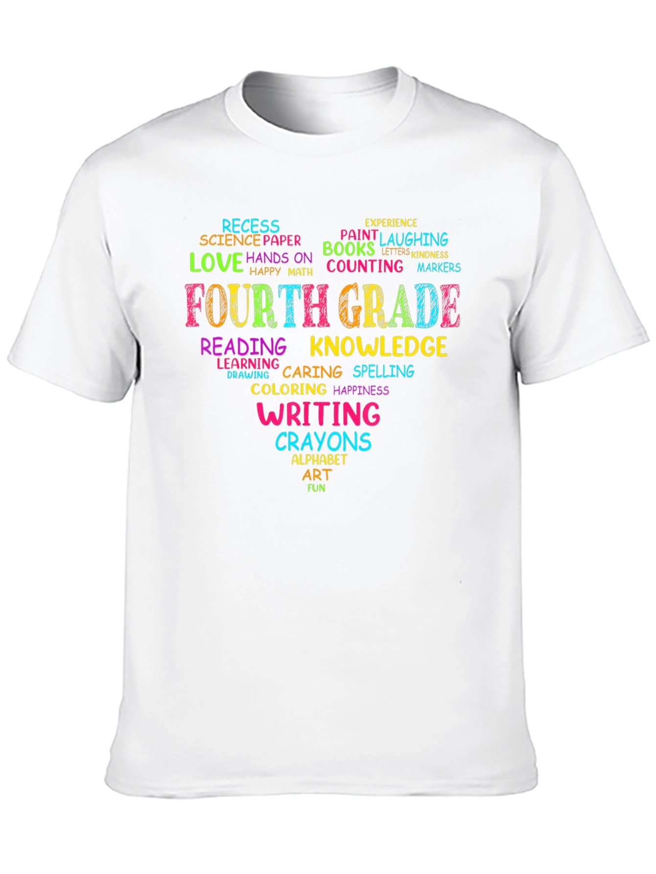 Fourth Grade Teacher Appreciation Heart T-Shirt