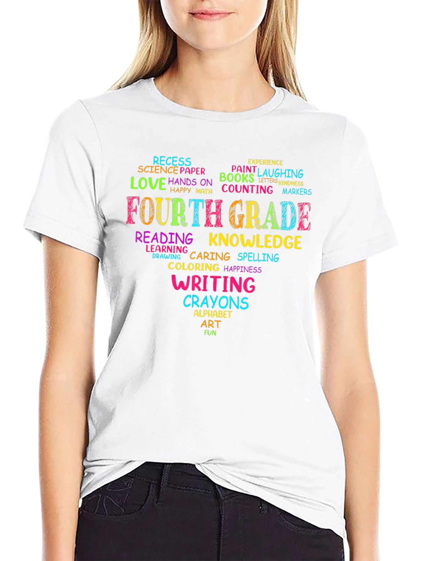 Fourth Grade Teacher Appreciation Heart T-Shirt