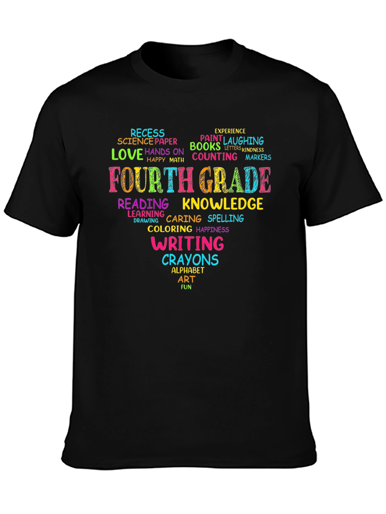 Fourth Grade Teacher Appreciation Heart T-Shirt