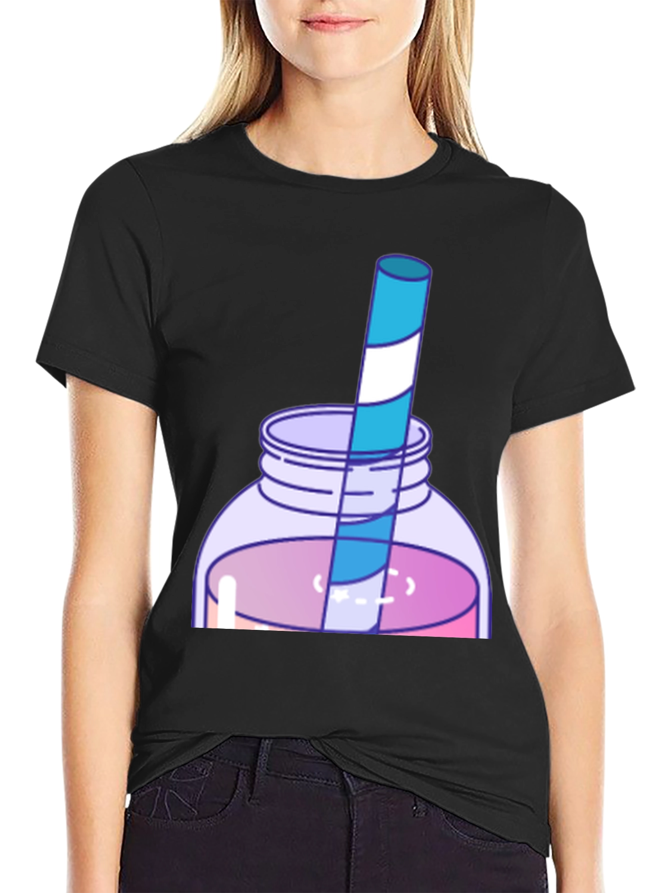 Fun Cartoon Drink T-Shirt