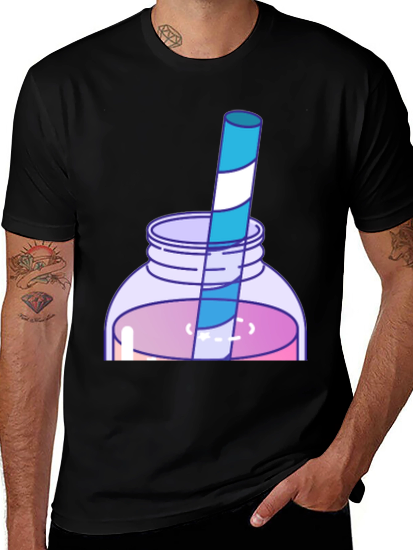 Fun Cartoon Drink T-Shirt