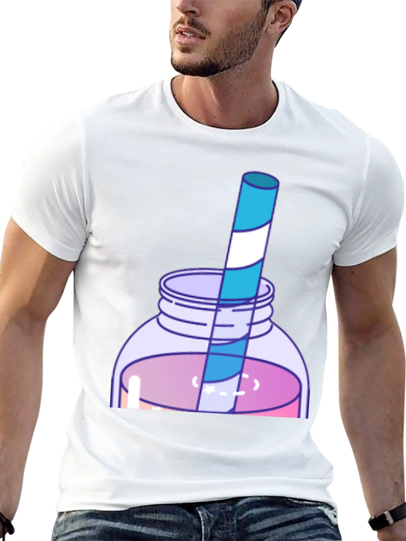 Fun Cartoon Drink T-Shirt