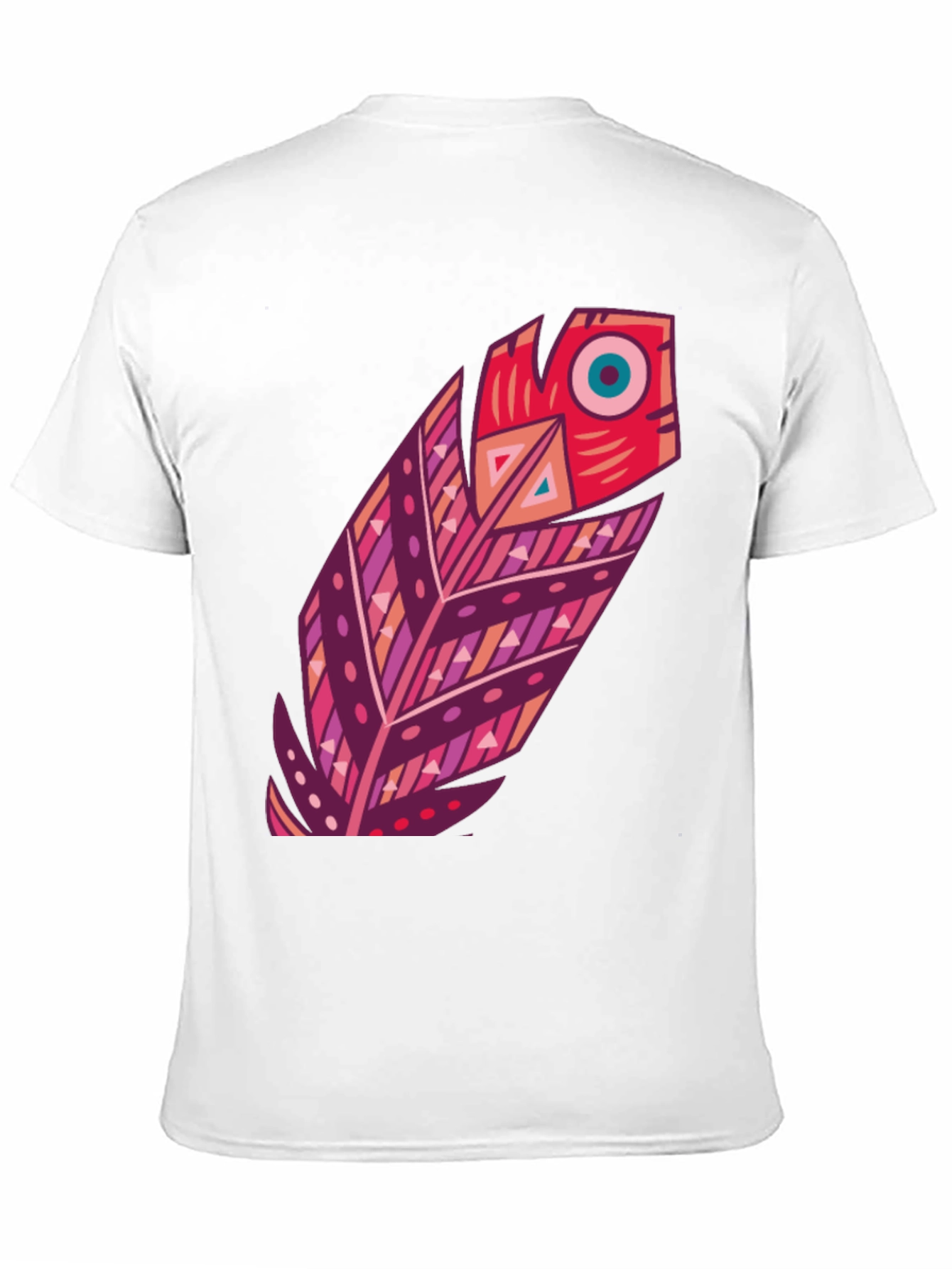 Boho Feather Graphic Black Tee - Stylish Casual Wear