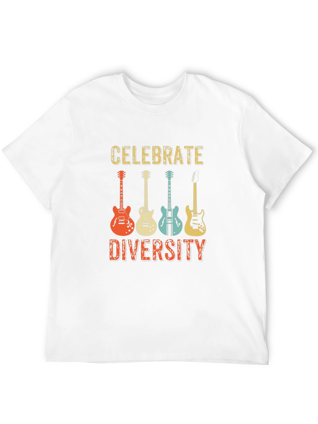 Celebrate Diversity Guitar Graphic T-Shirt