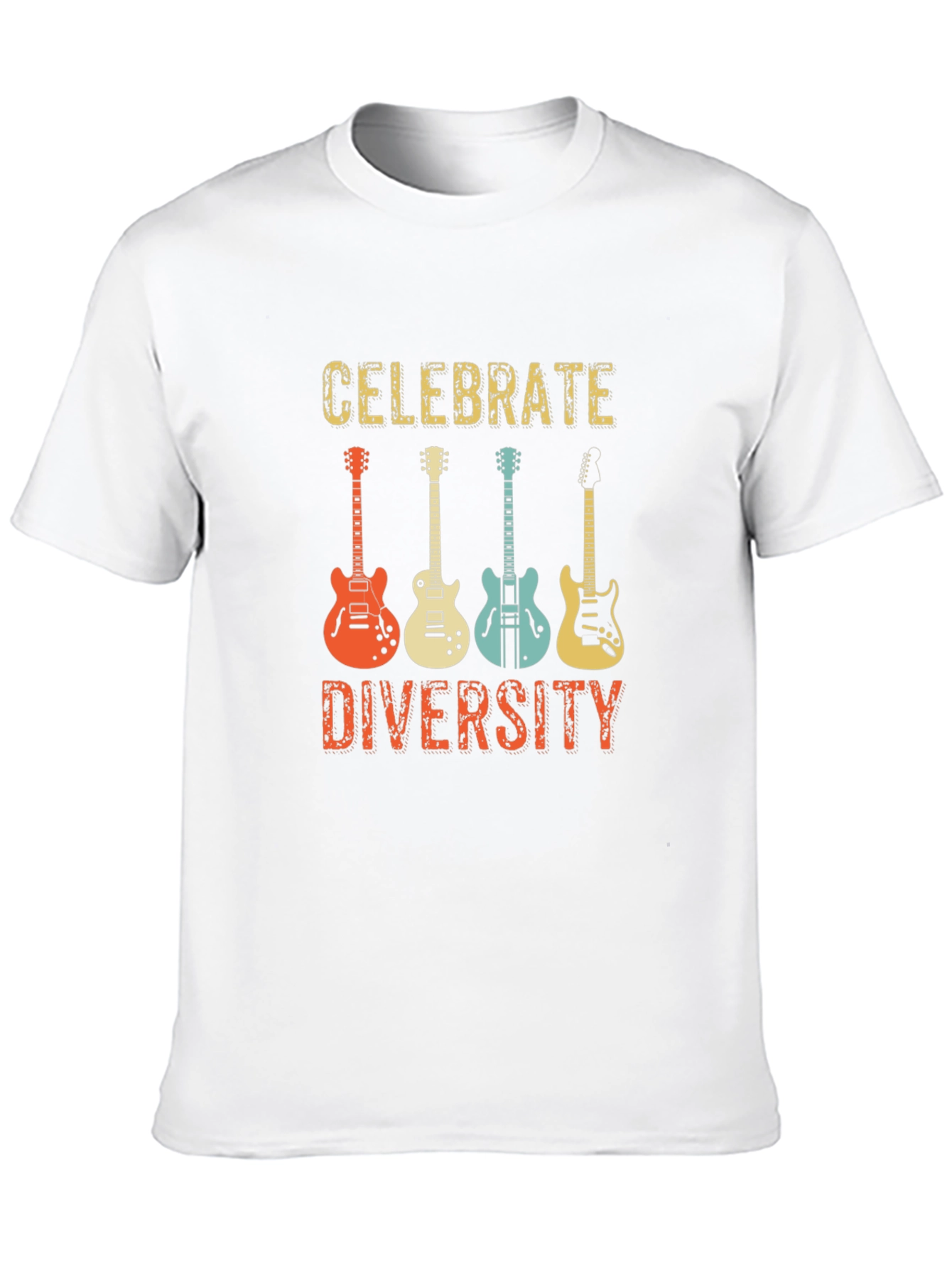 Celebrate Diversity Guitar Graphic T-Shirt