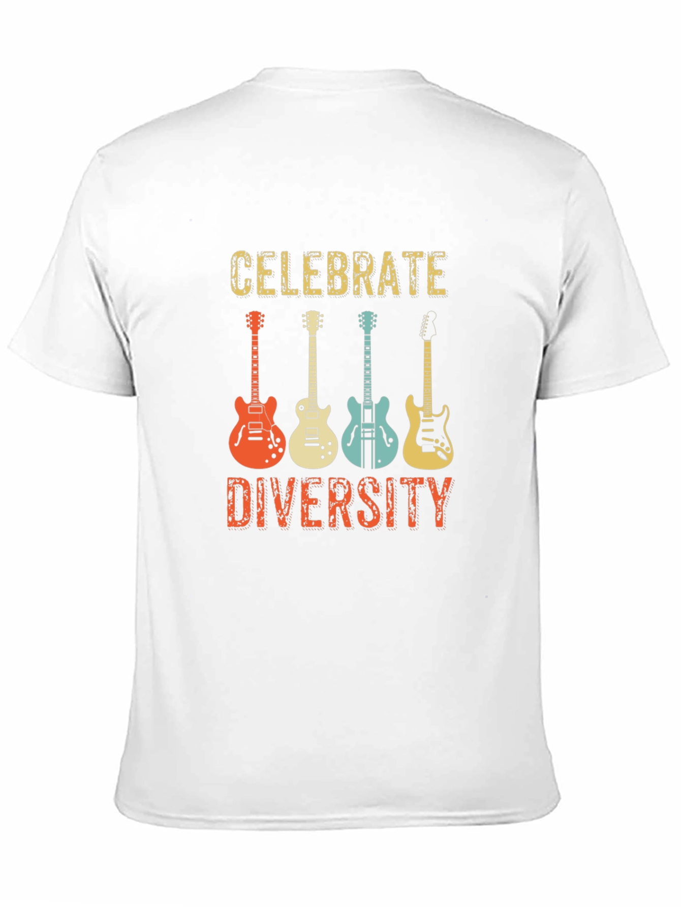 Celebrate Diversity Guitar Graphic T-Shirt