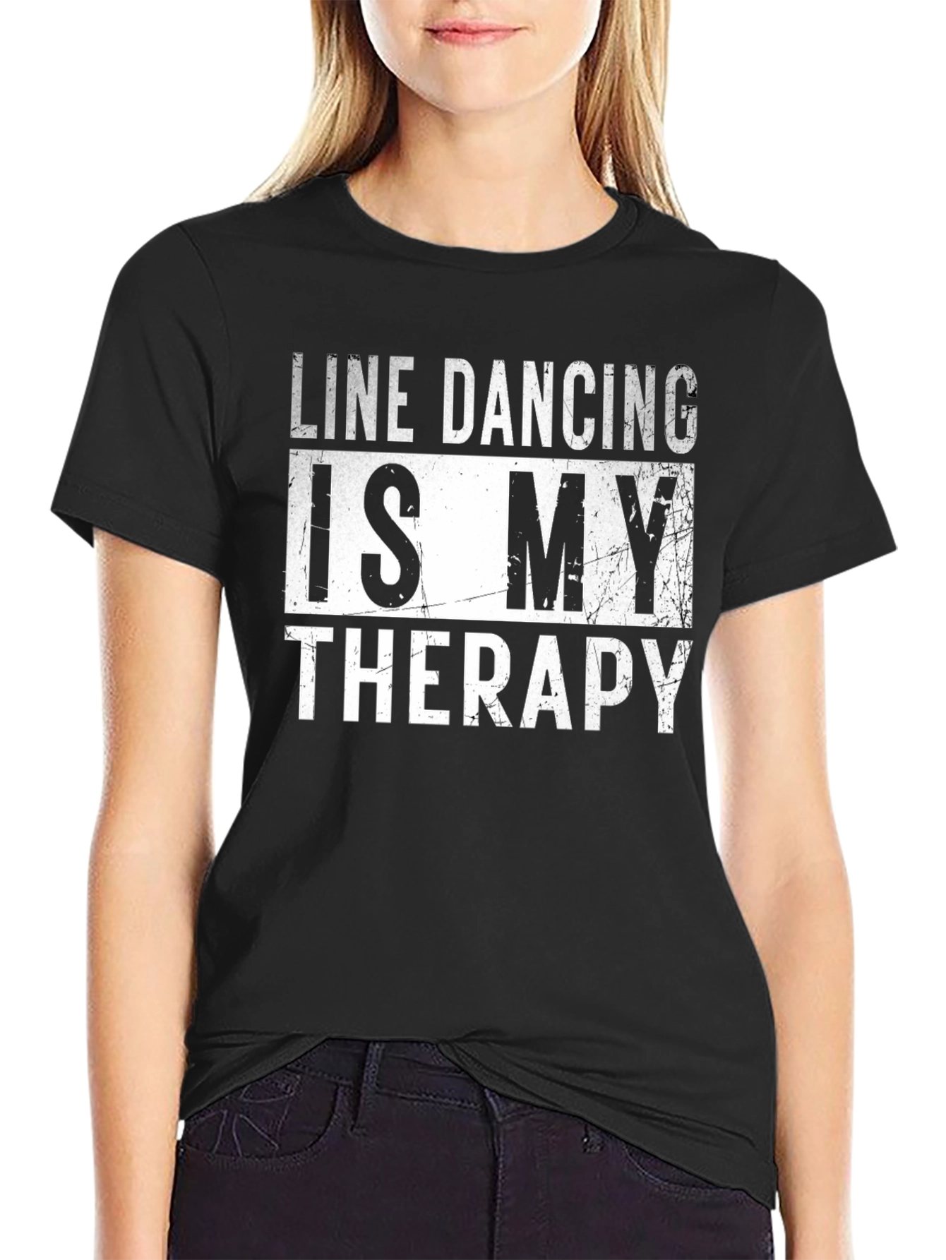 Line Dancing Therapy Graphic T-Shirt