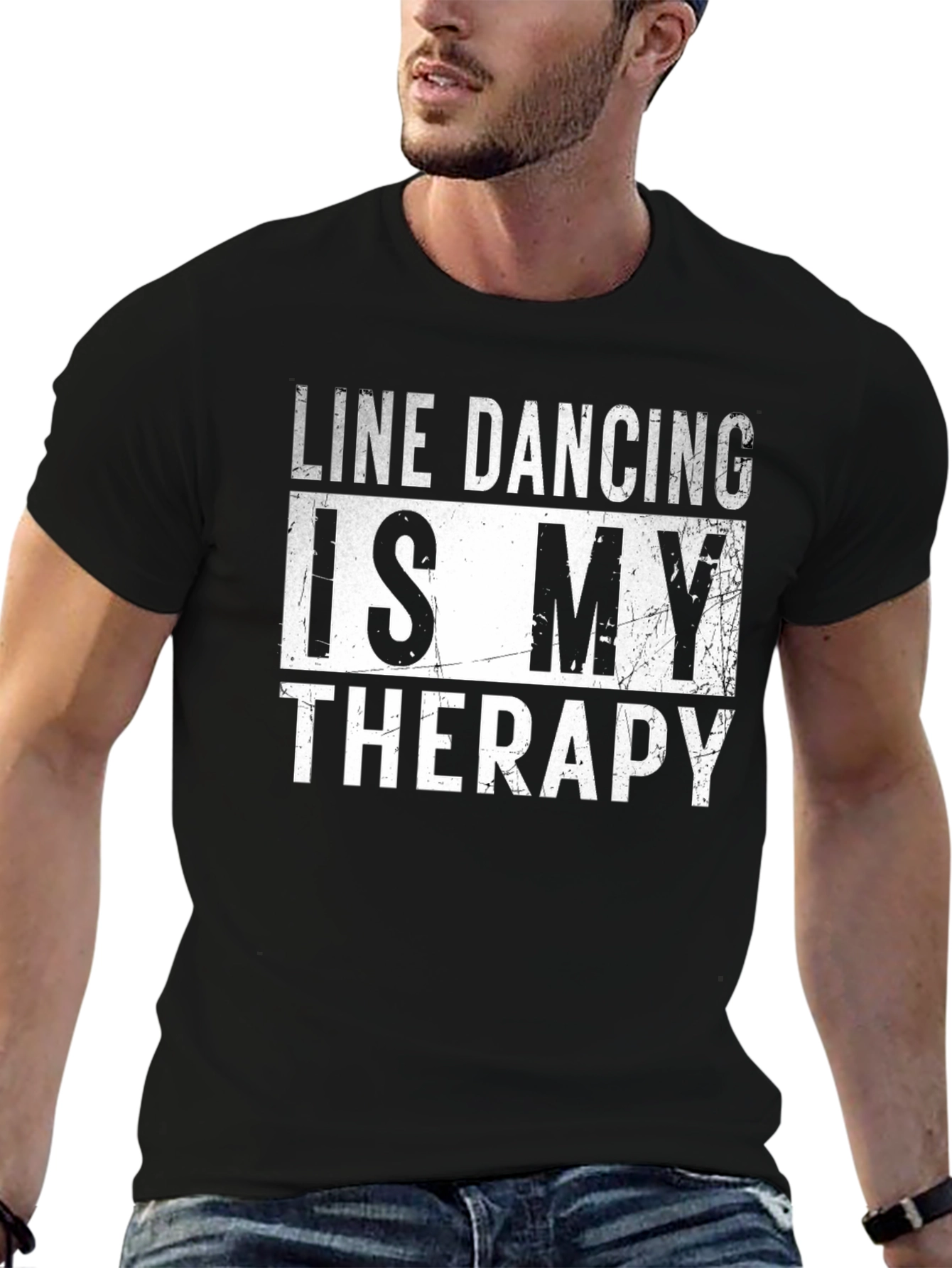 Line Dancing Therapy Graphic T-Shirt