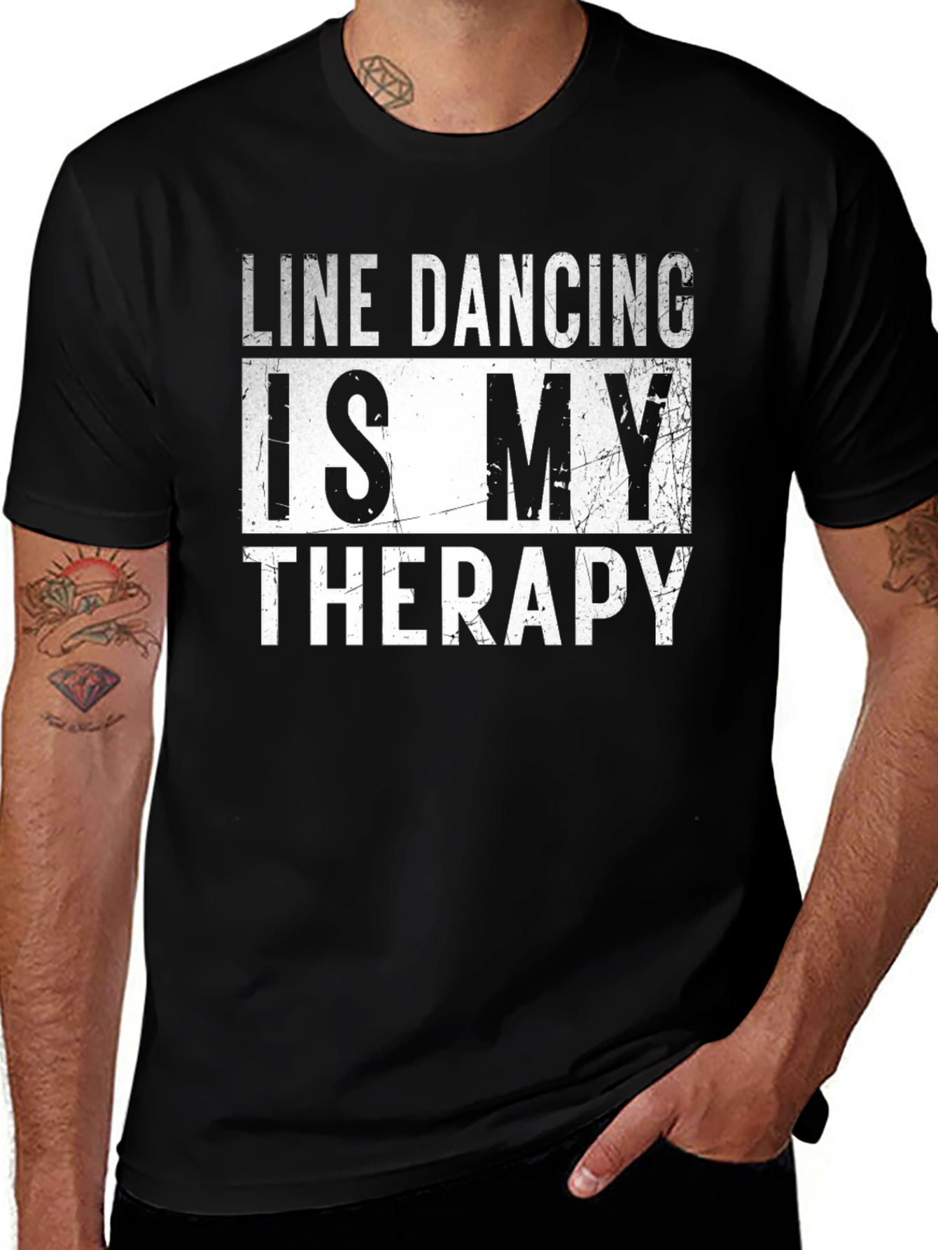 Line Dancing Therapy Graphic T-Shirt