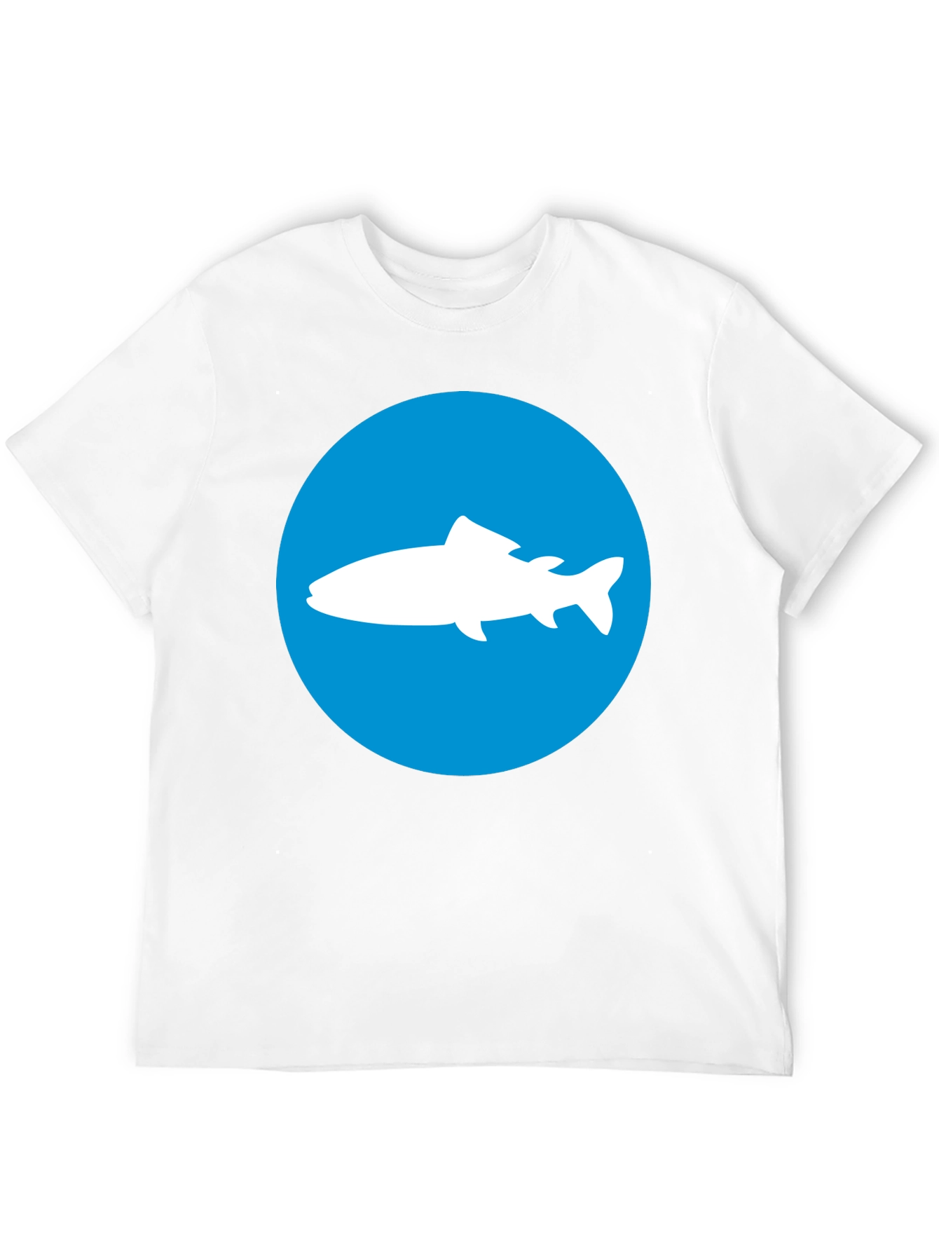 Mens Black T-Shirt with Fish Graphic