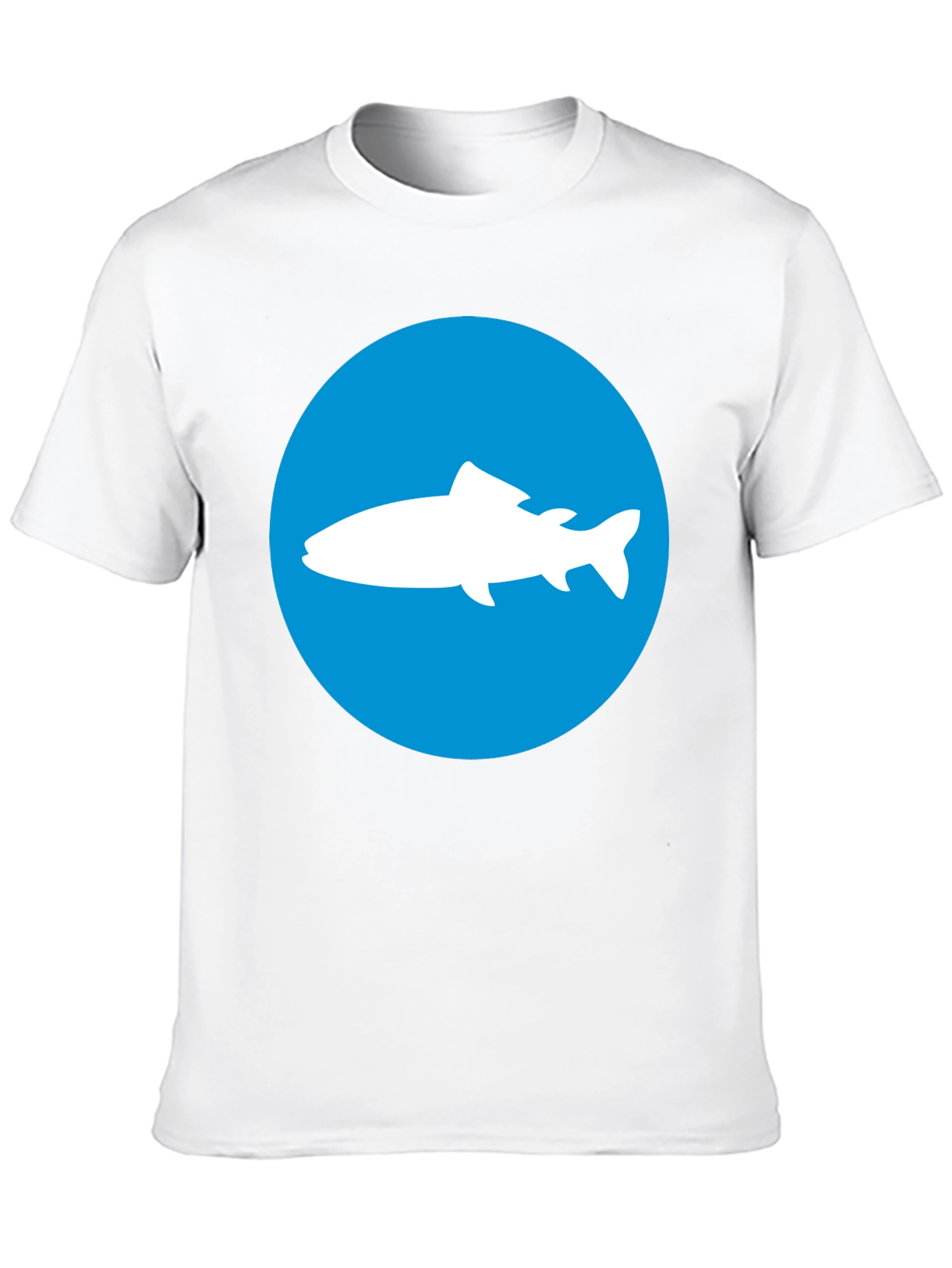 Mens Black T-Shirt with Fish Graphic