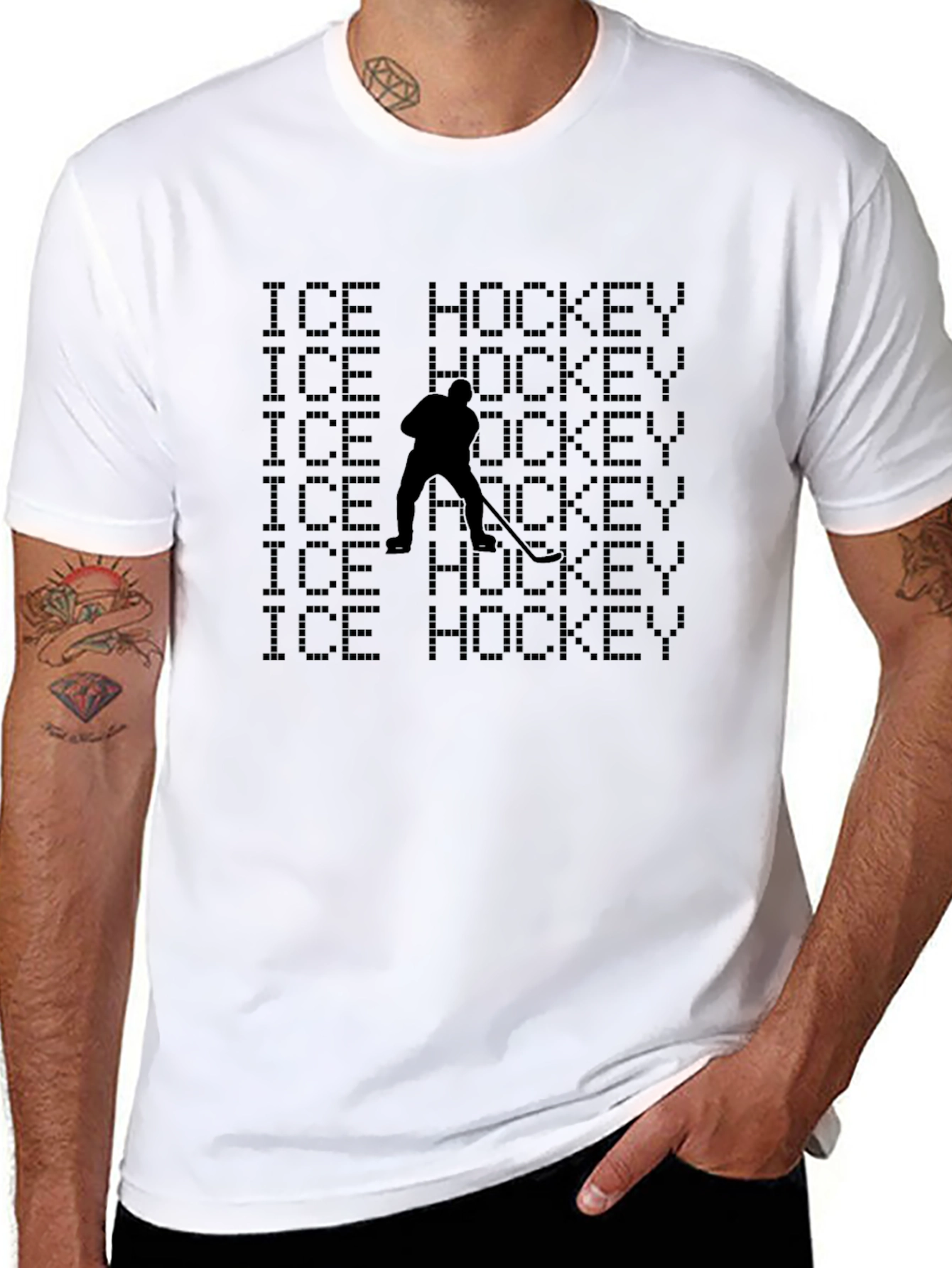 Ice Hockey Black Tee