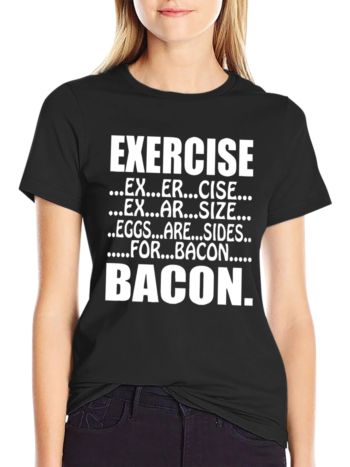 Exercise Bacon Funny T-Shirt