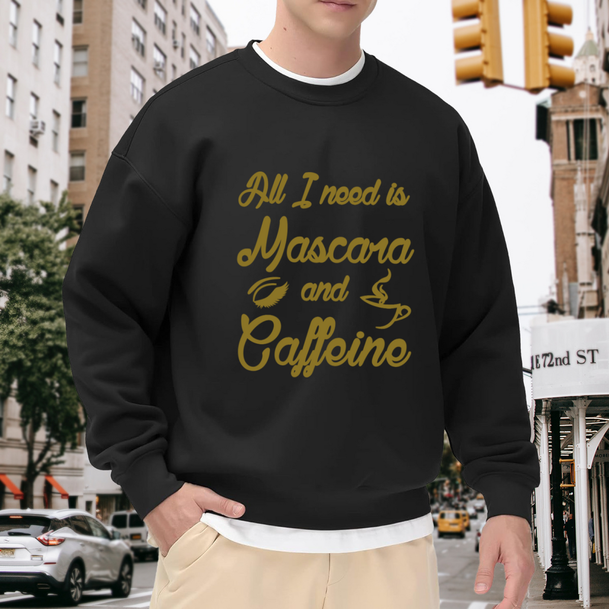 Mascara Lashes Beauty Graphic ԲÁìÎÀÒÂ | Unisex Pullover Sweatshirt