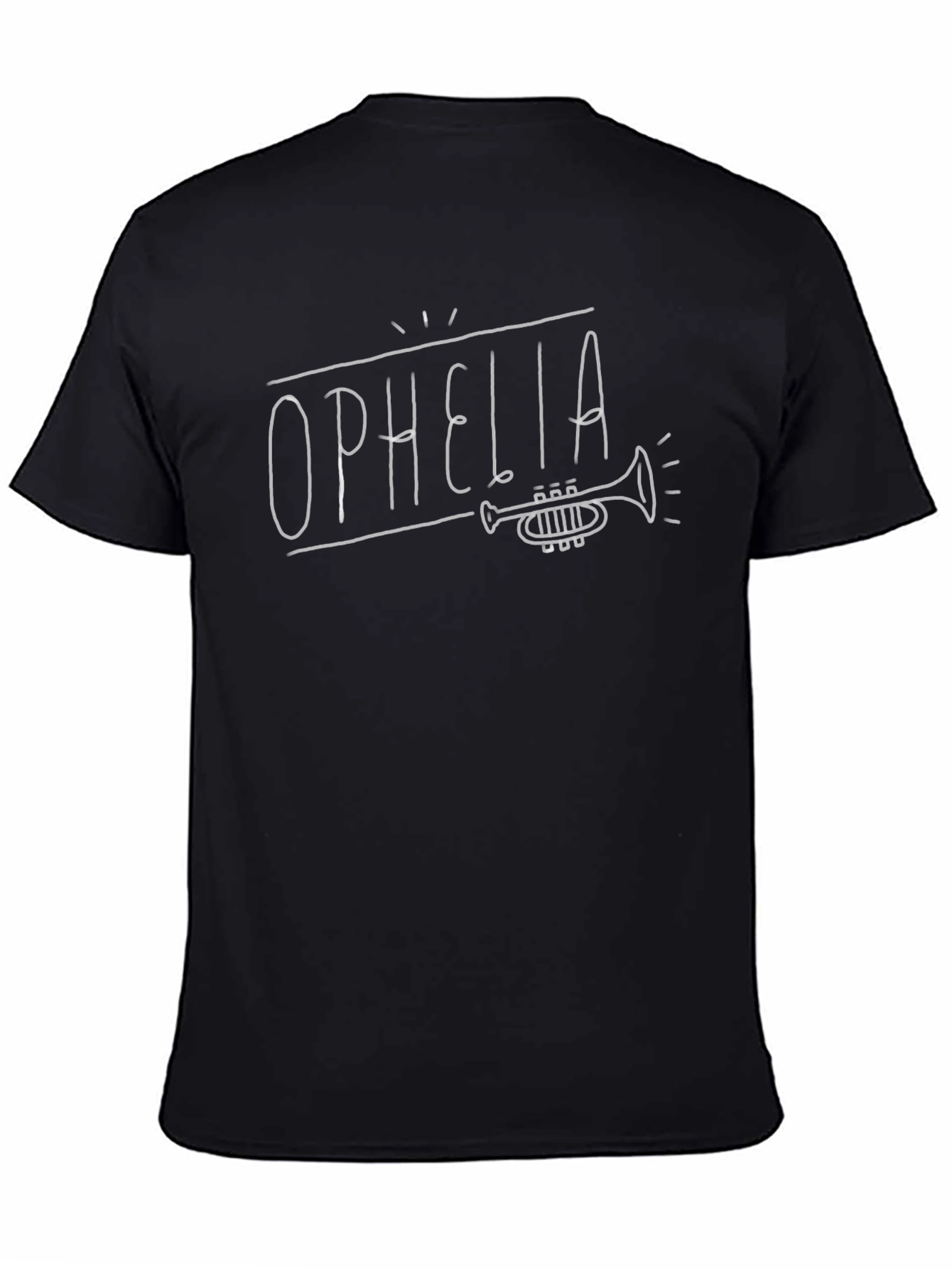 Ophelia Trumpet Graphic Tee - Classic Black