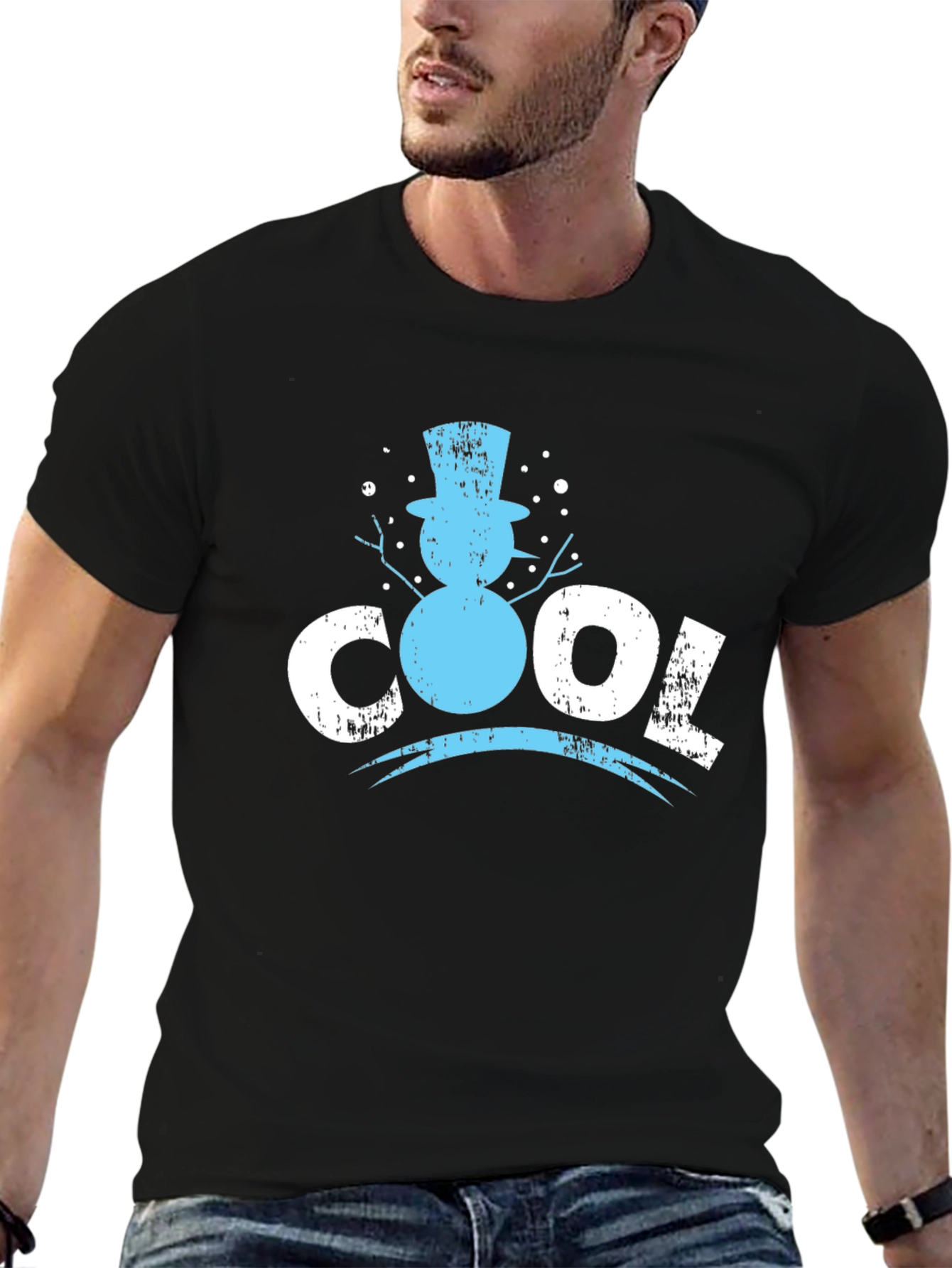 Cool Snowman Graphic Tee - Stylish Winter Apparel