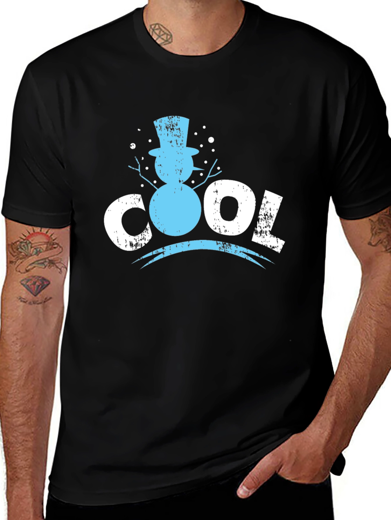 Cool Snowman Graphic Tee - Stylish Winter Apparel
