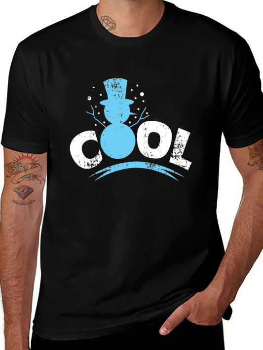Cool Snowman Graphic Tee - Stylish Winter Apparel