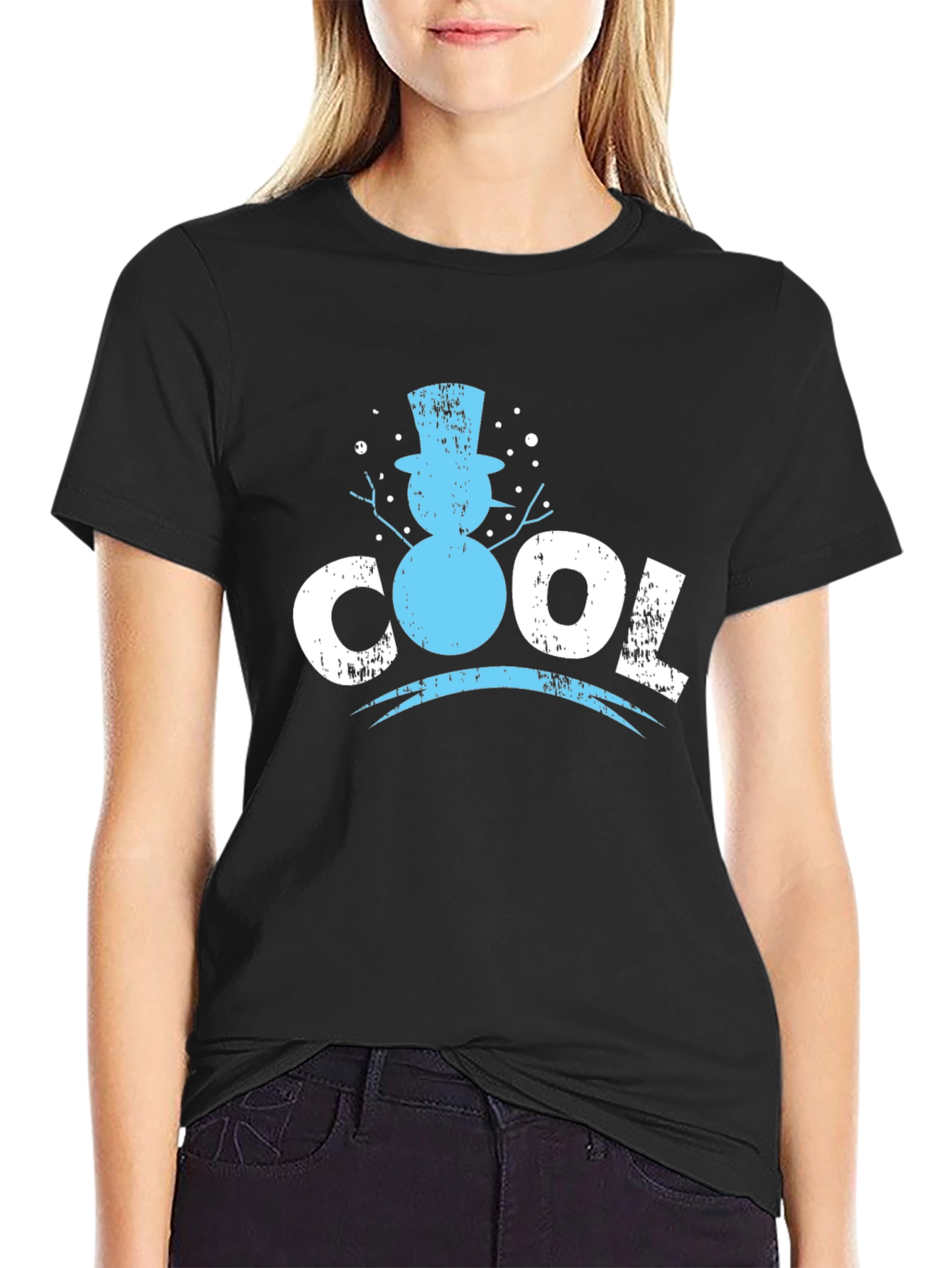 Cool Snowman Graphic Tee - Stylish Winter Apparel