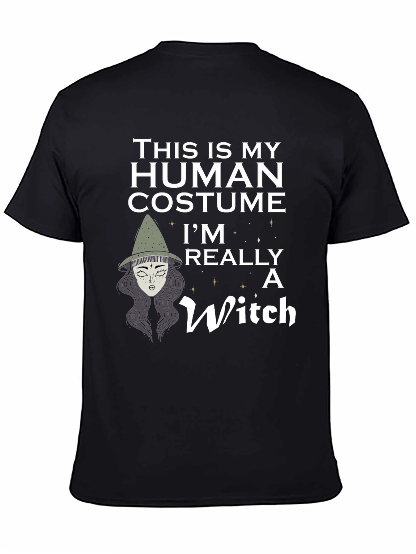 Human Costume Witch Graphic T-Shirt