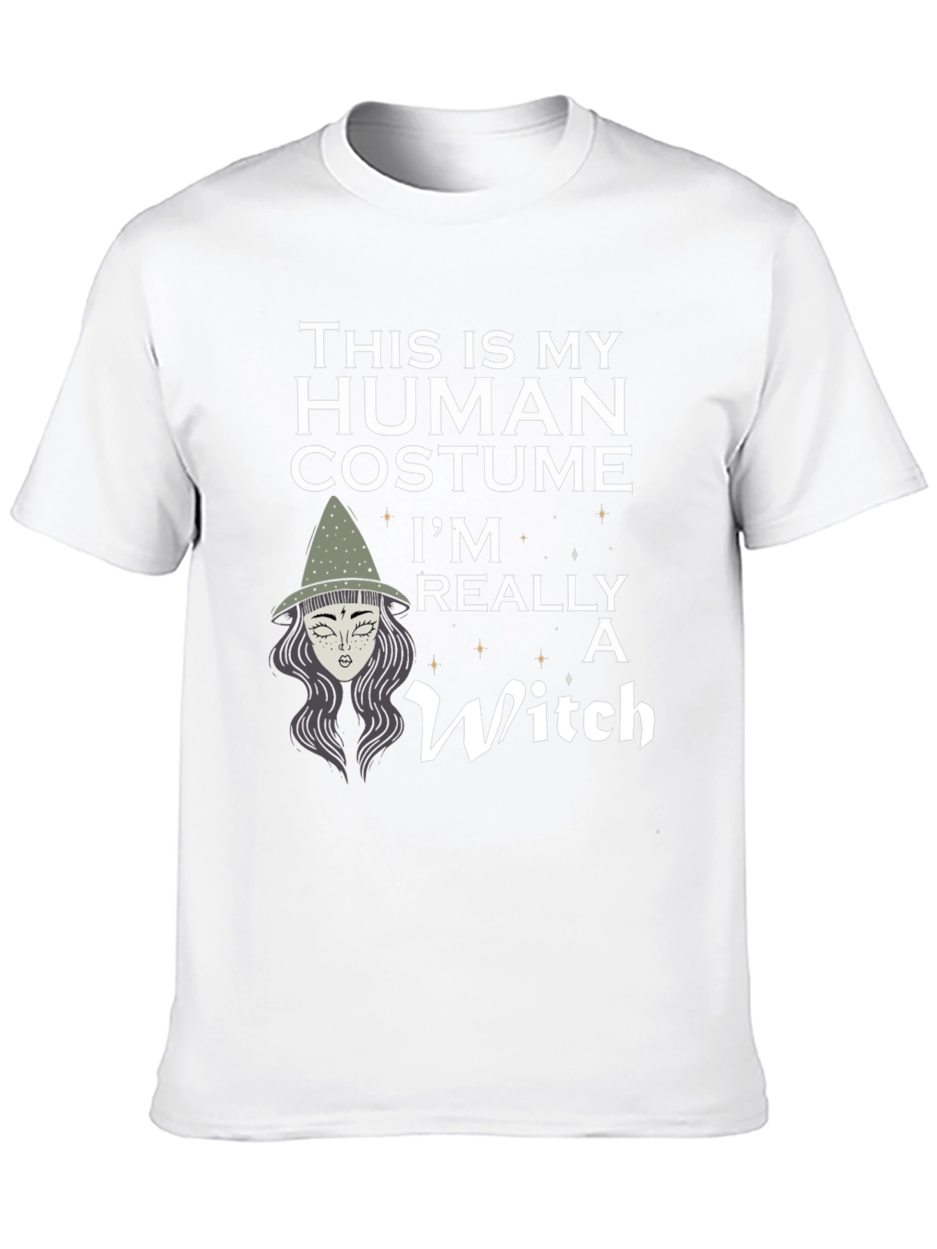 Human Costume Witch Graphic T-Shirt