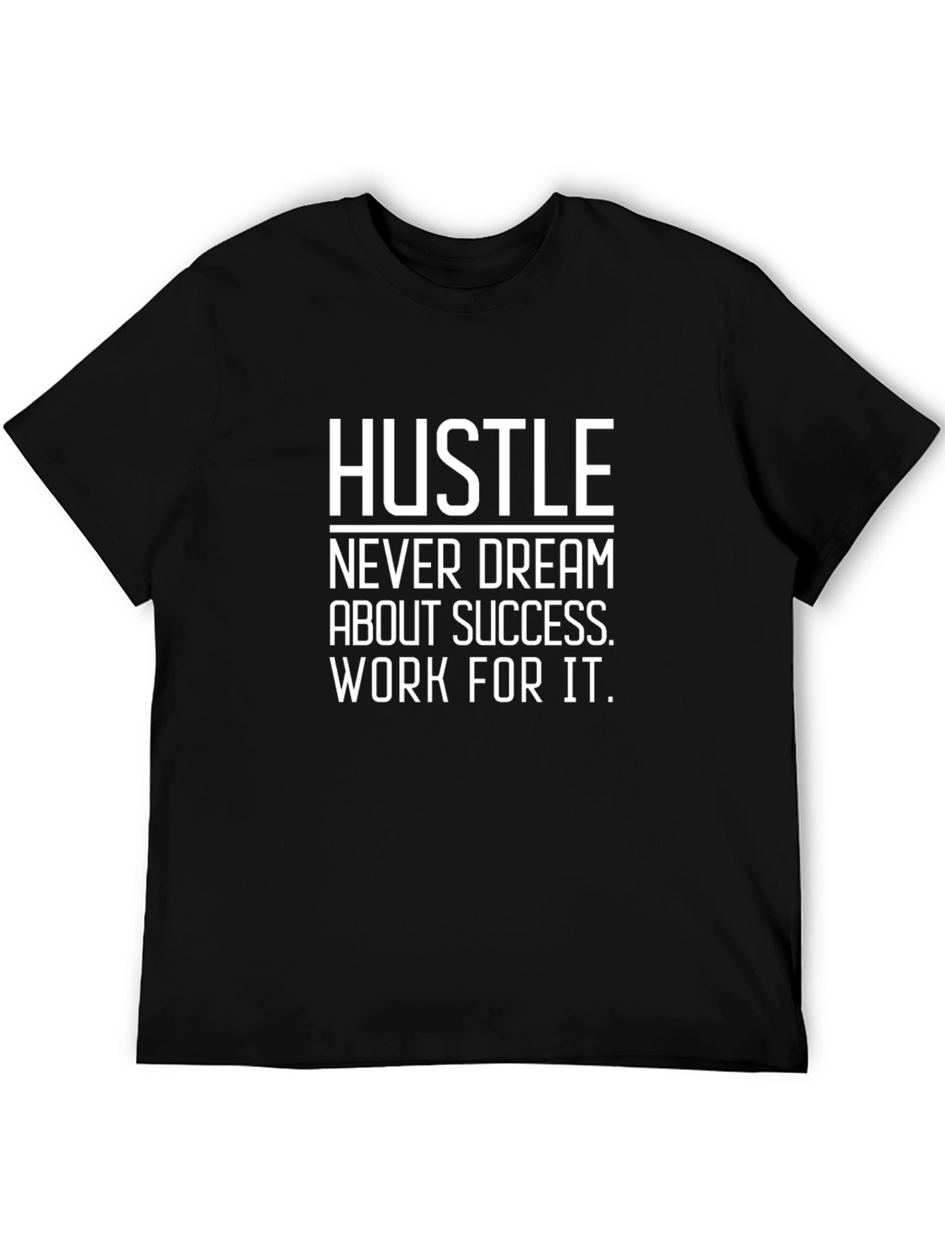 Hustle Graphic Tee - Motivational Black T-Shirt