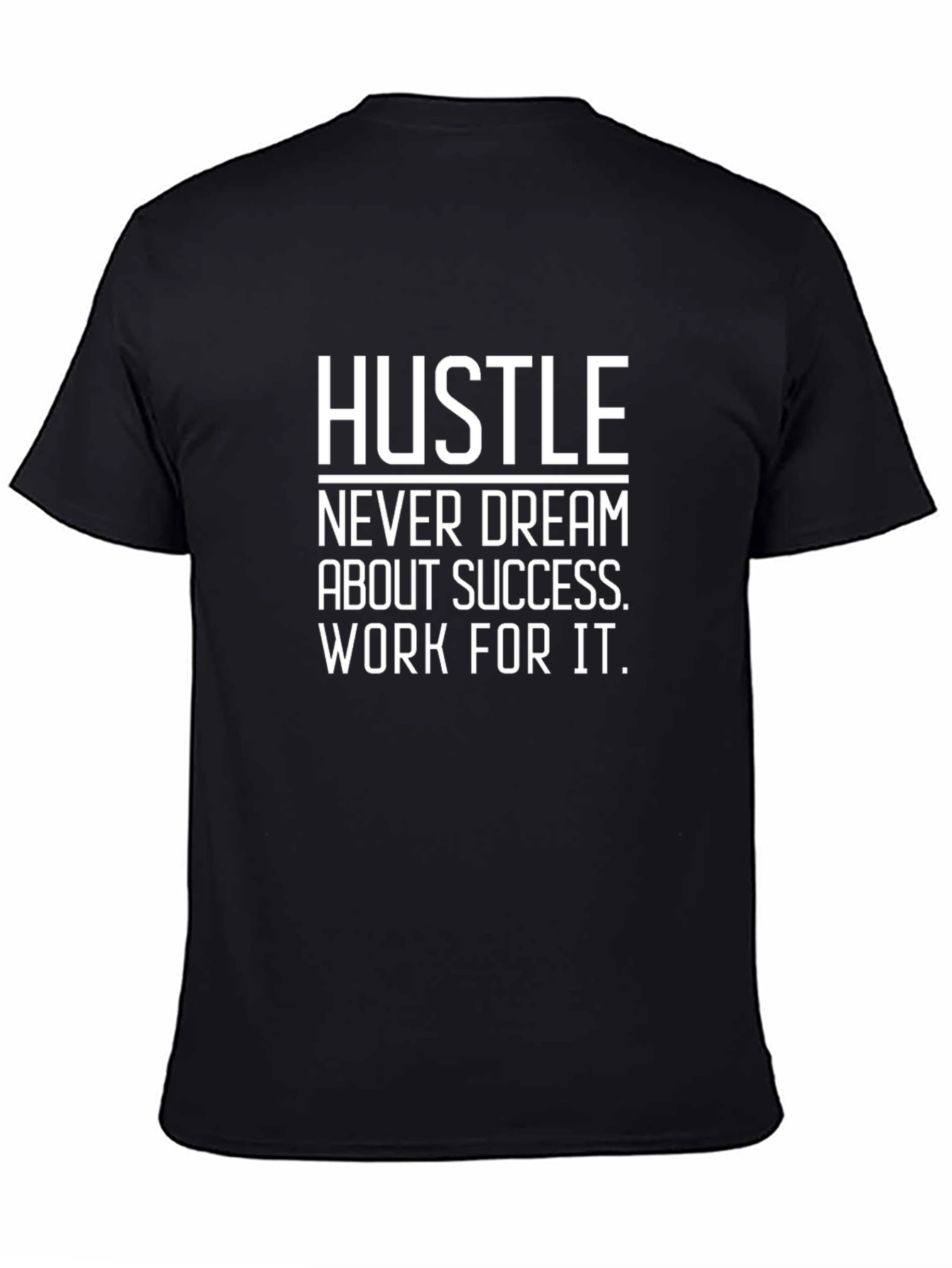 Hustle Graphic Tee - Motivational Black T-Shirt
