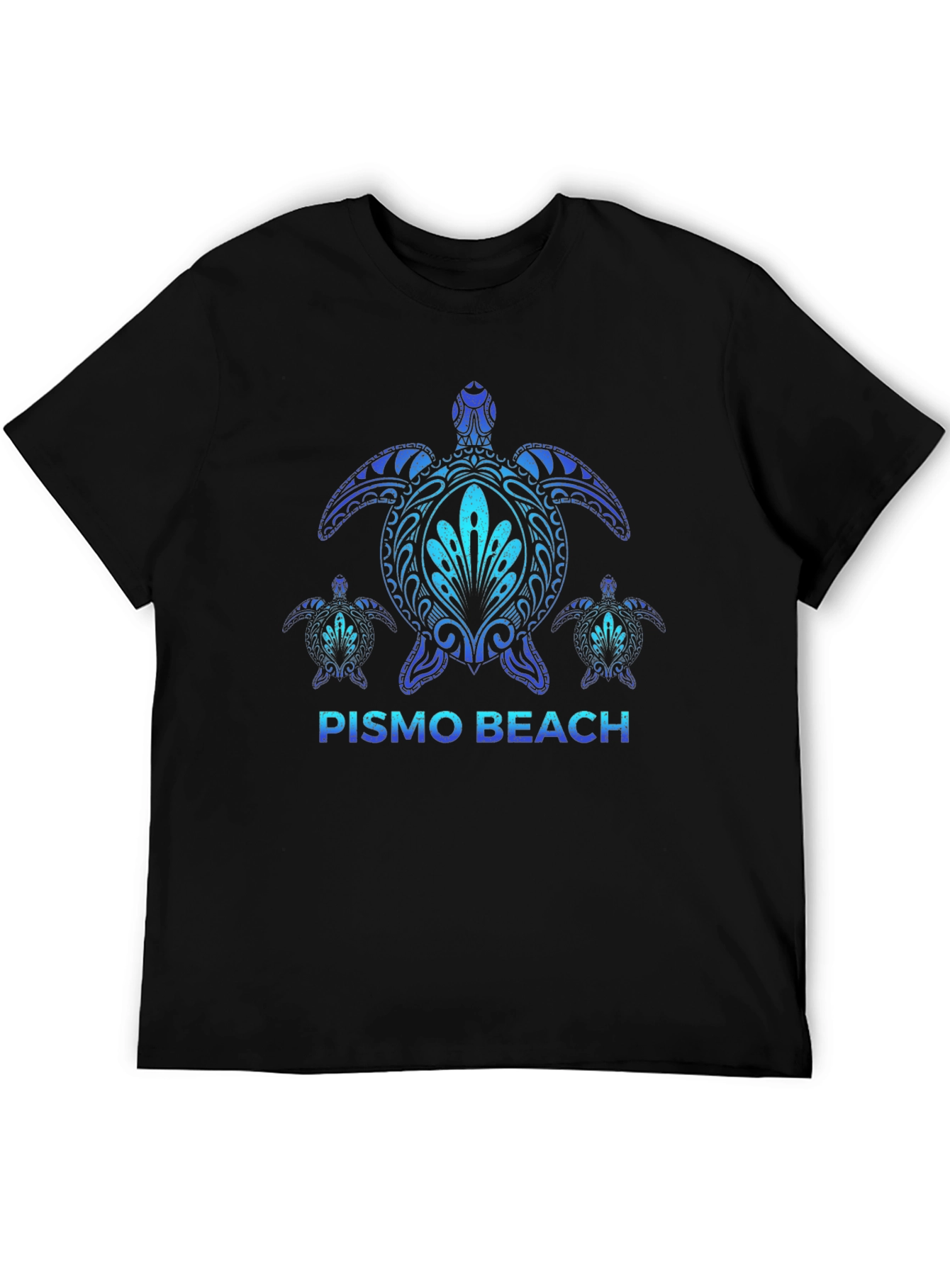 Pismo Beach Turtle Graphic Tee - Black