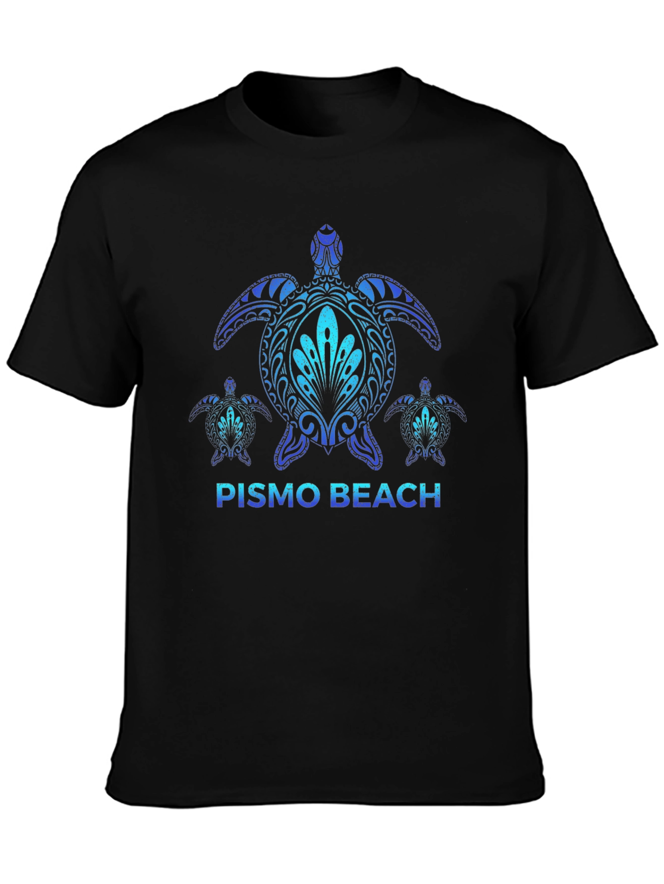 Pismo Beach Turtle Graphic Tee - Black
