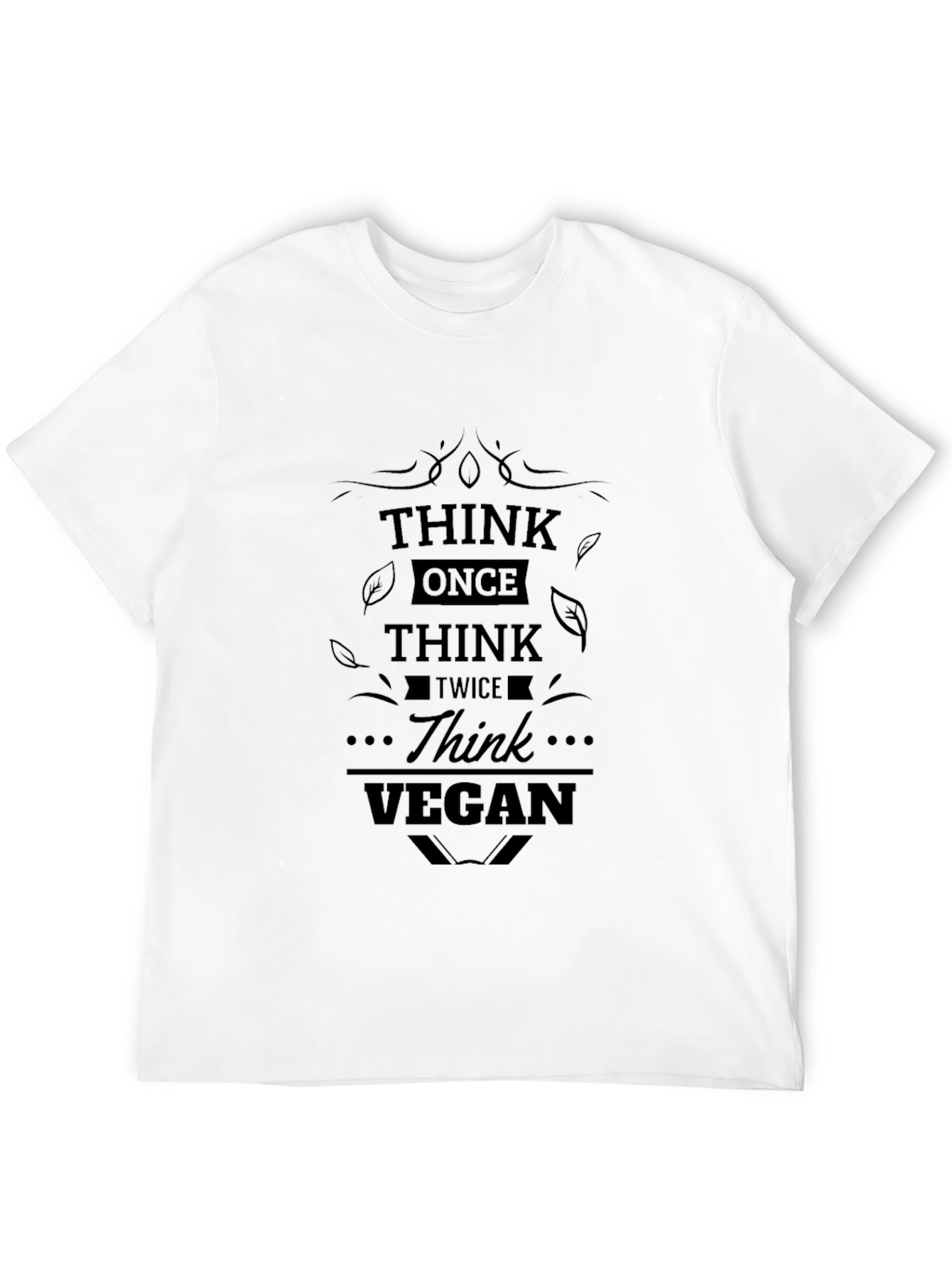 Think Vegan Black Graphic T-Shirt