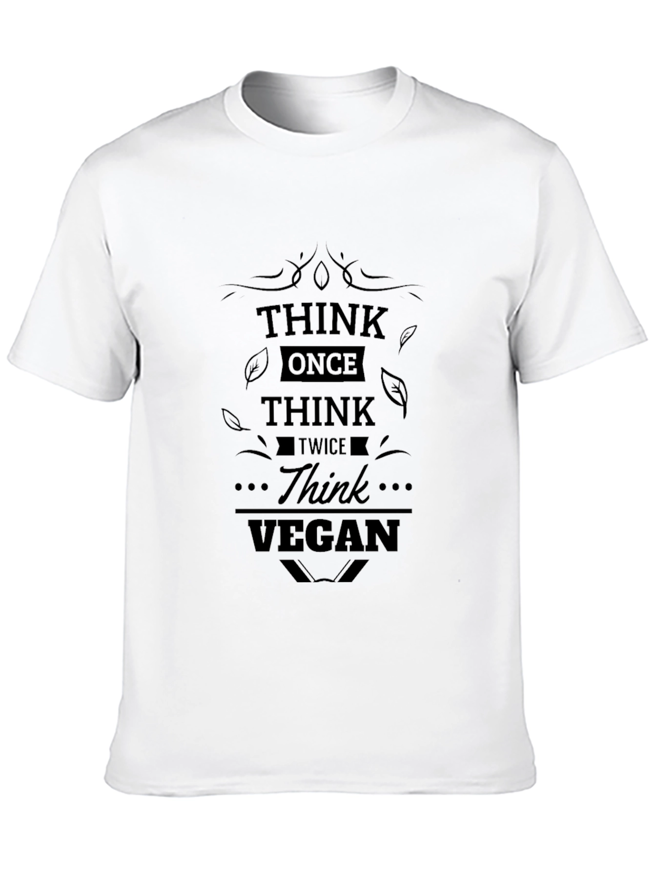 Think Vegan Black Graphic T-Shirt