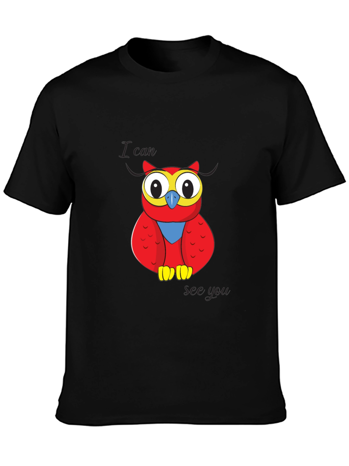 Owl Graphic T-Shirt - I Can See You Design