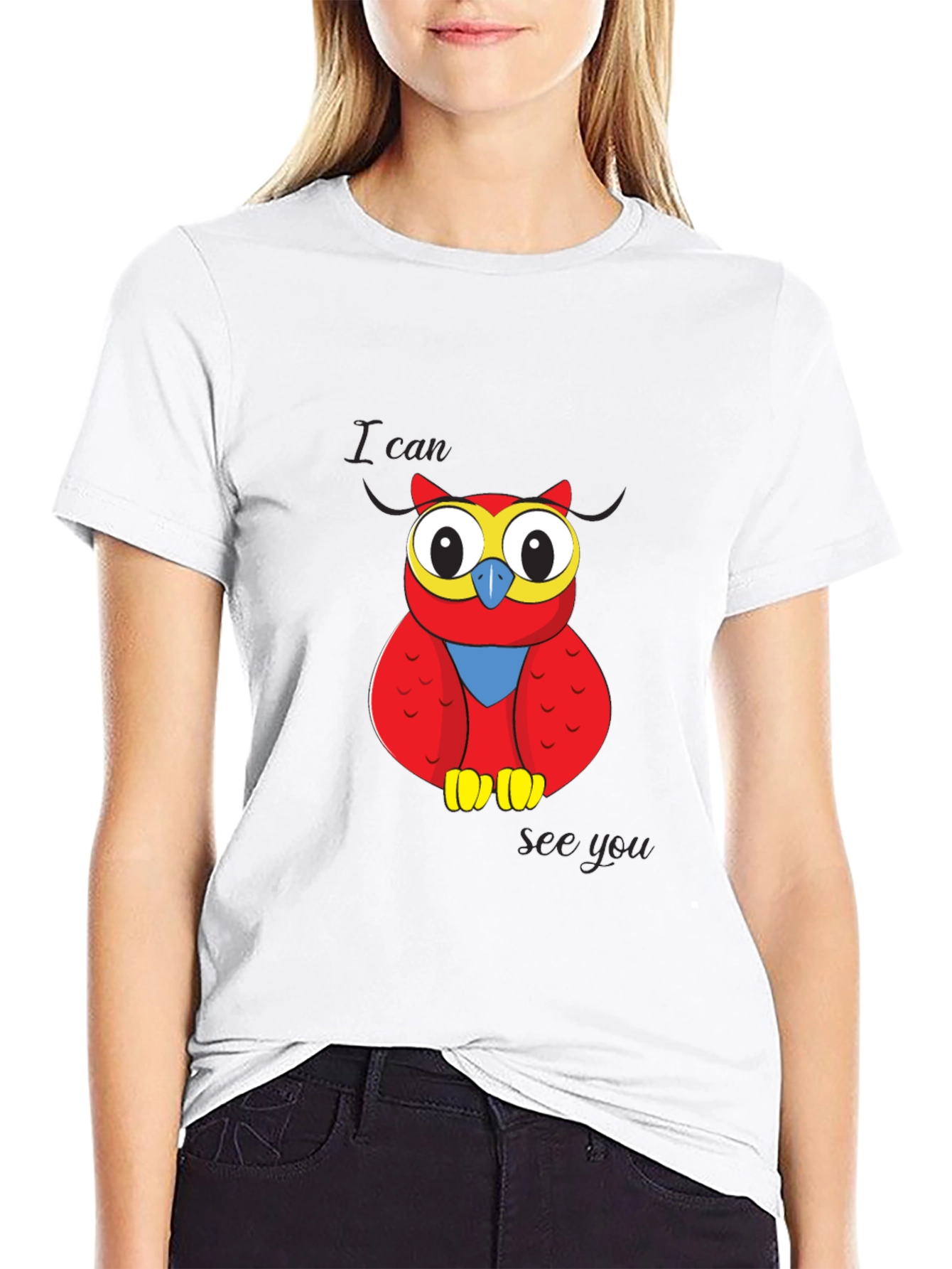 Owl Graphic T-Shirt - I Can See You Design