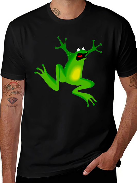 Funny Frog Graphic T-Shirt - Black