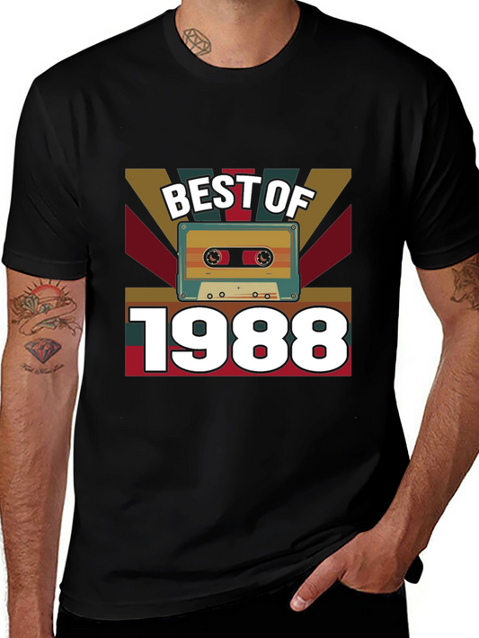 Best of 1988 Cassette Tape Graphic Tee - Vintage Birthday T-Shirt