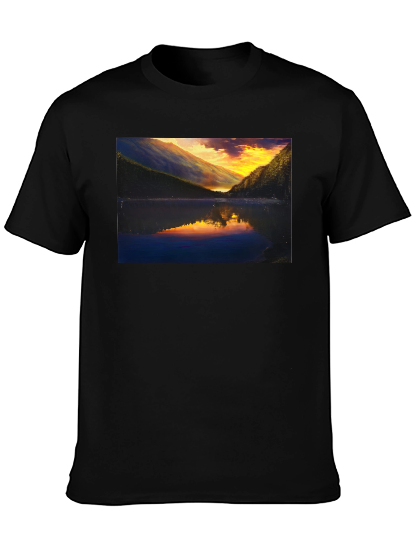 Sunset Lake T-Shirt - Scenic Graphic Tee