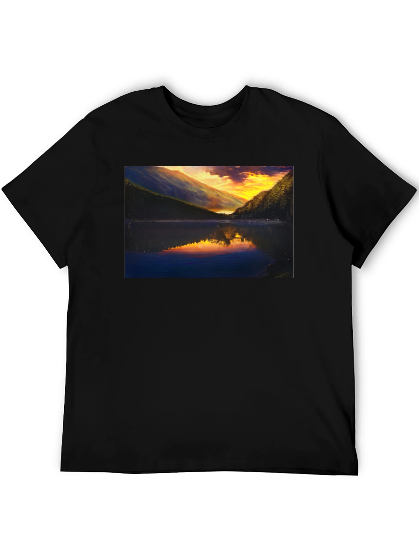 Sunset Lake T-Shirt - Scenic Graphic Tee