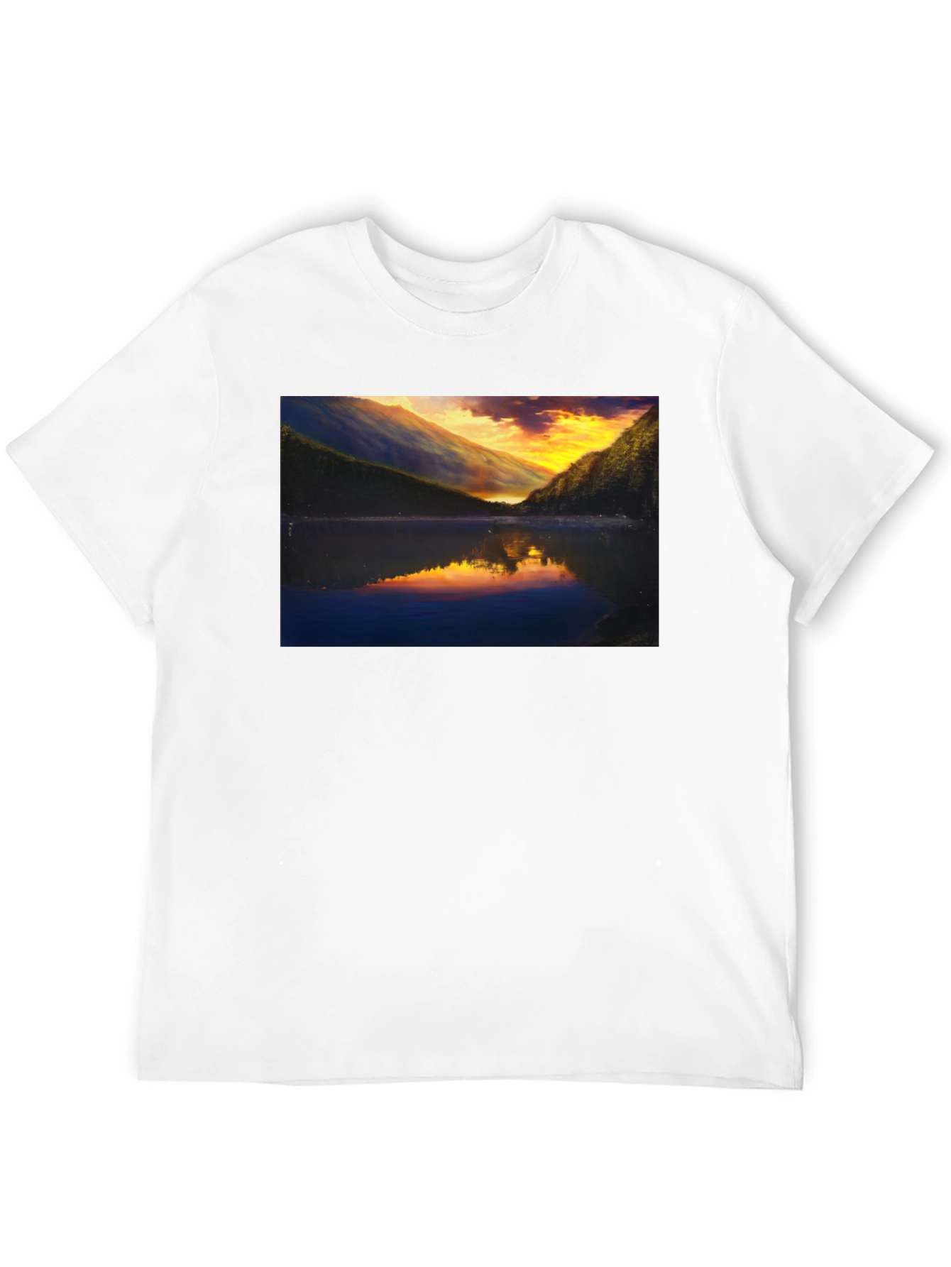 Sunset Lake T-Shirt - Scenic Graphic Tee